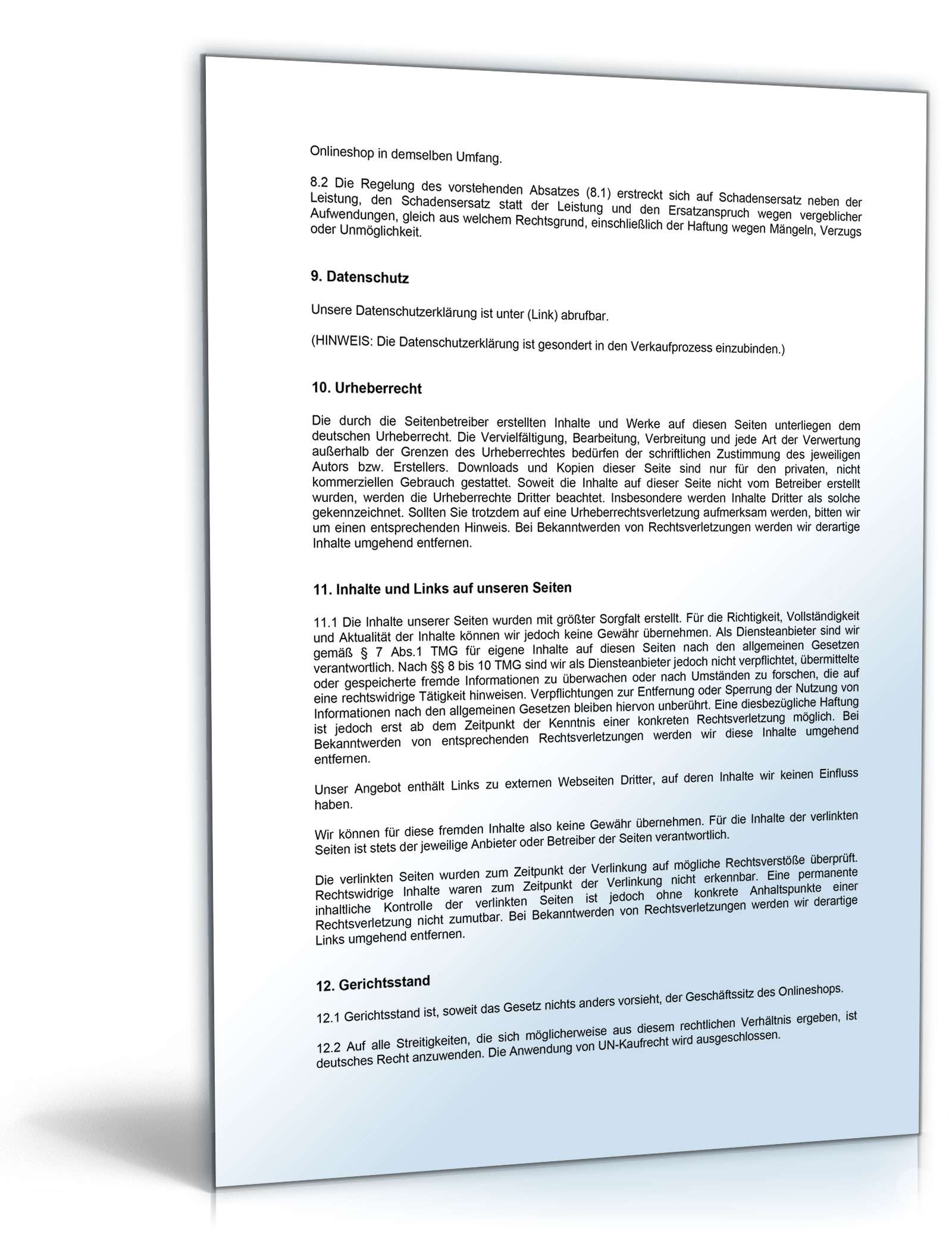 AGB Internethandel zwischen Unternehmern PDF. Seite: 3