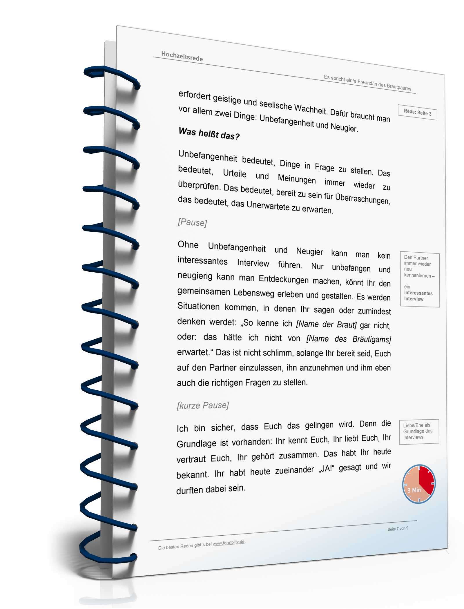 Hochzeitsrede (Freund/Freundin des Brautpaares) Word. Seite: 7