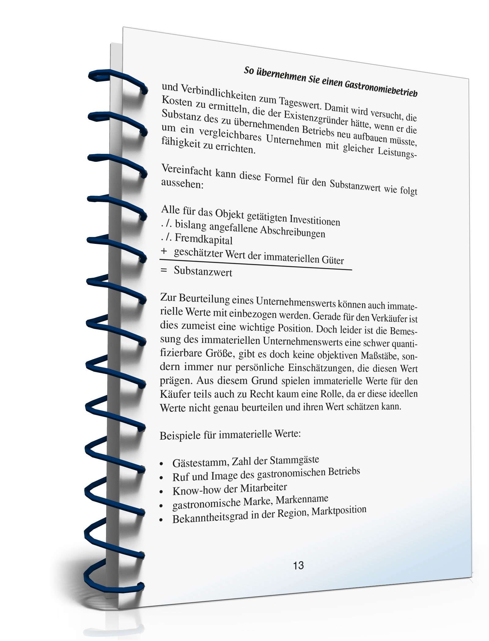 Ratgeber Übernahme Gastronomiebetrieb PDF. Seite: 13