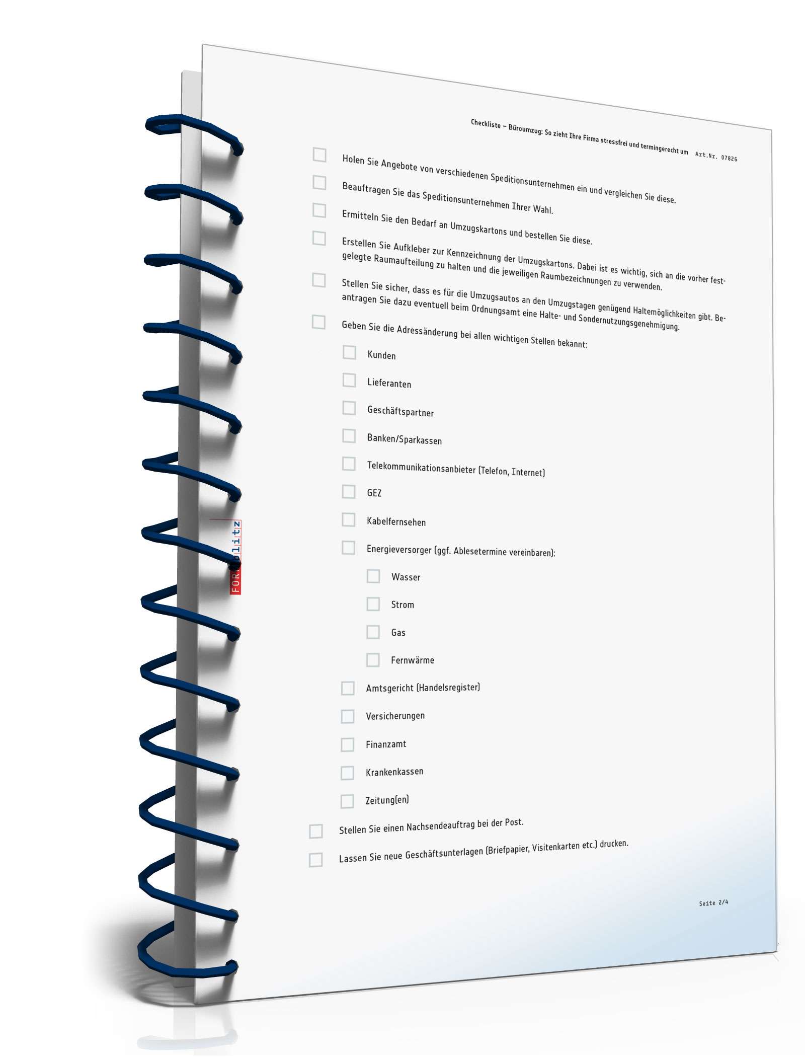 Checkliste Büroumzug  PDF. Seite: 2