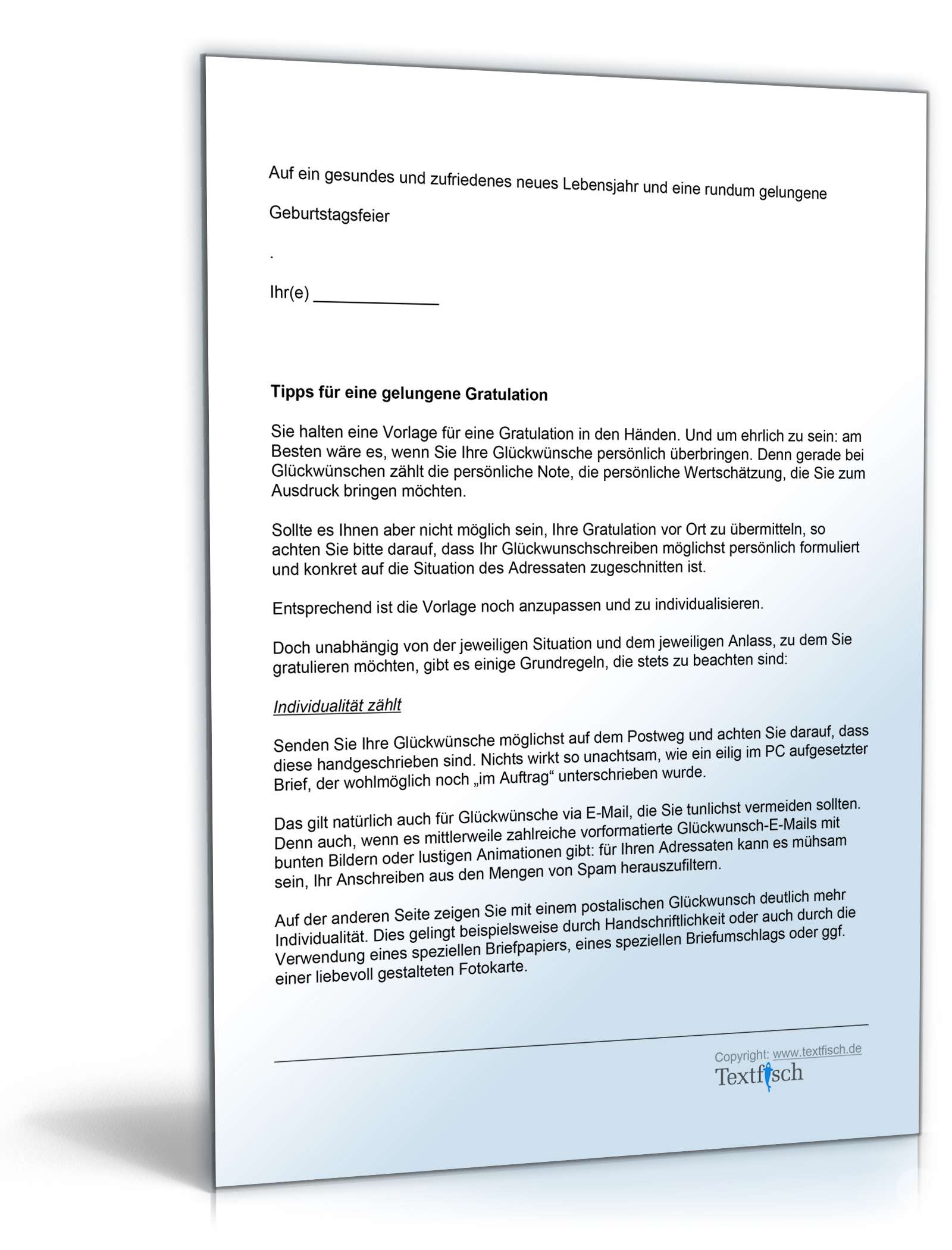 Gratulation Geburtstag Geschäftspartner Word. Seite: 3