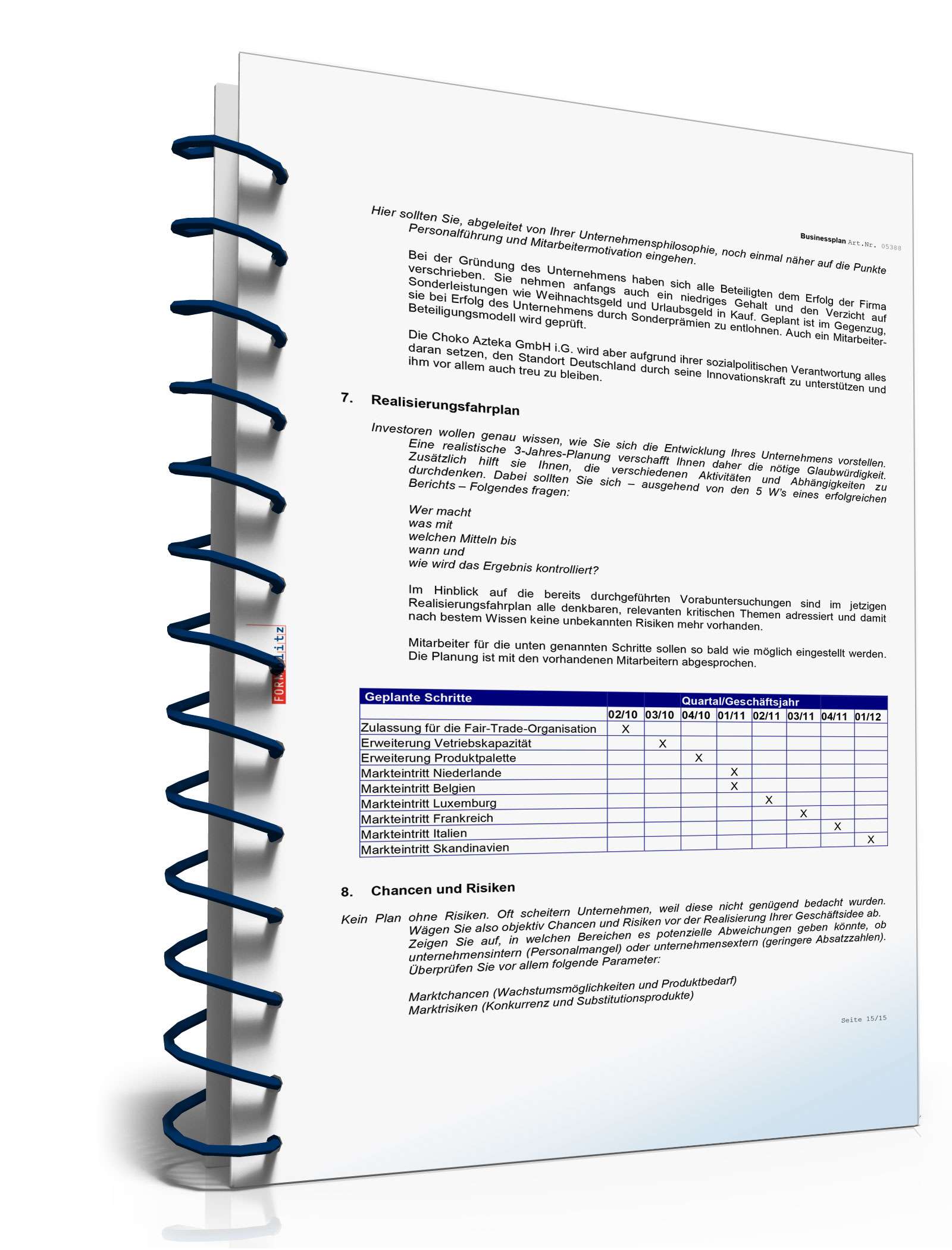 Businessplan Im- und Exportunternehmen Excel. Seite: 14