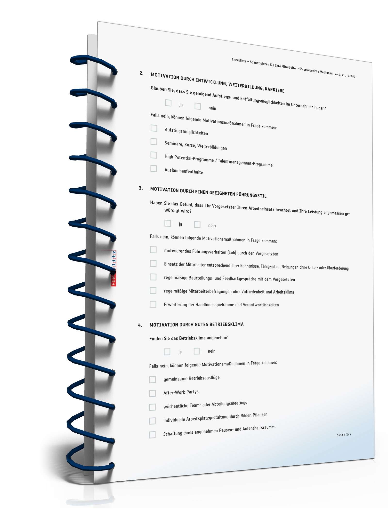 Checkliste Mitarbeitermotivation  PDF. Seite: 2
