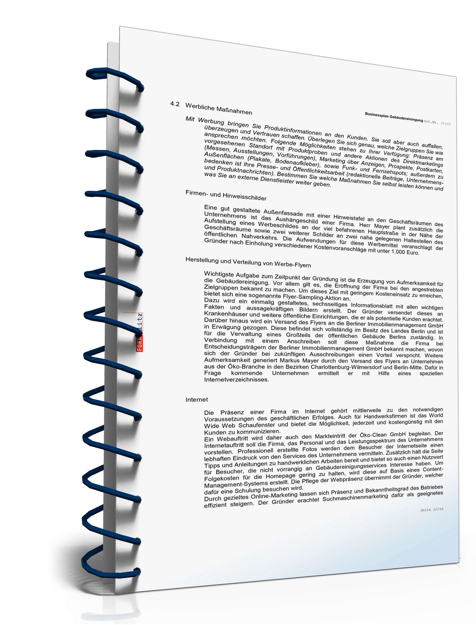 Businessplan Gebäudereinigung Excel. Seite: 11