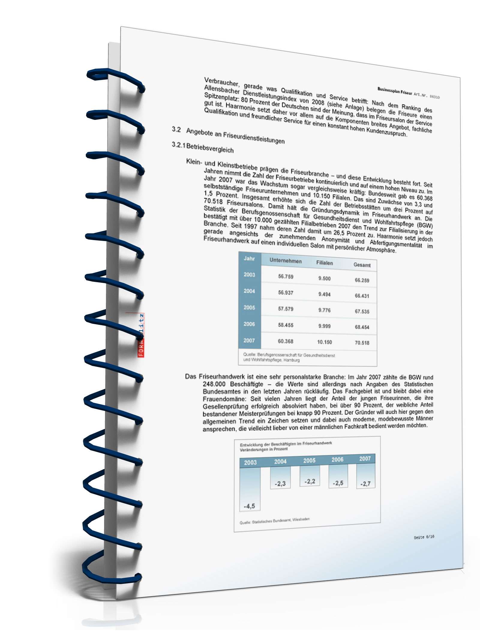 Businessplan Friseursalon Excel. Seite: 10