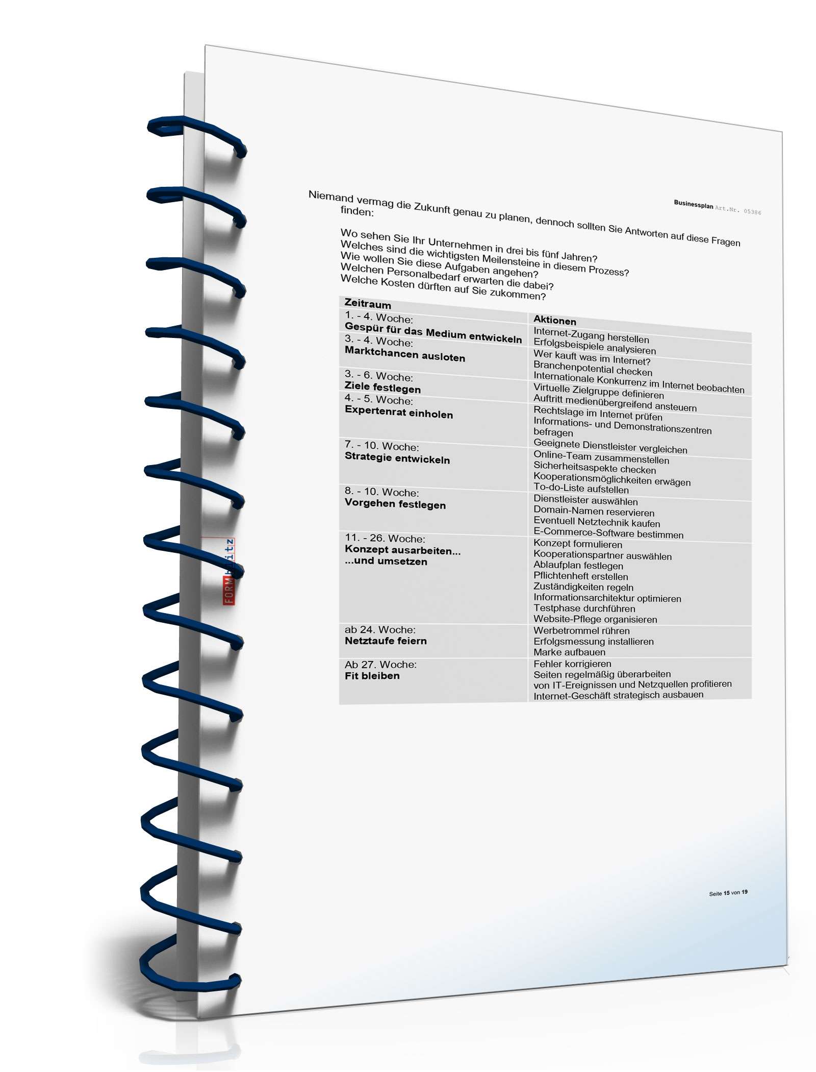 Businessplan E-Commerce Excel. Seite: 13