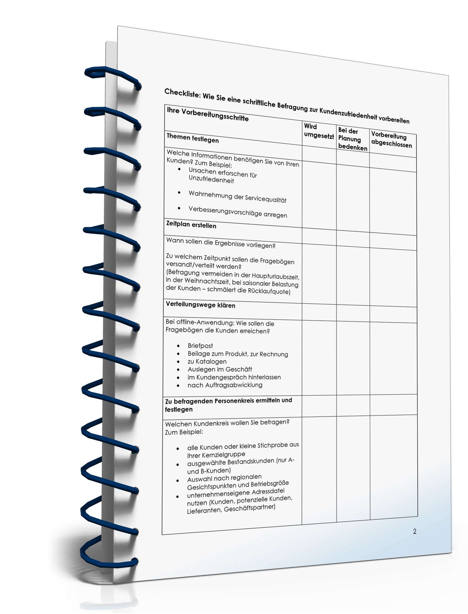 Checkliste Kundenbefragung PDF. Seite: 2
