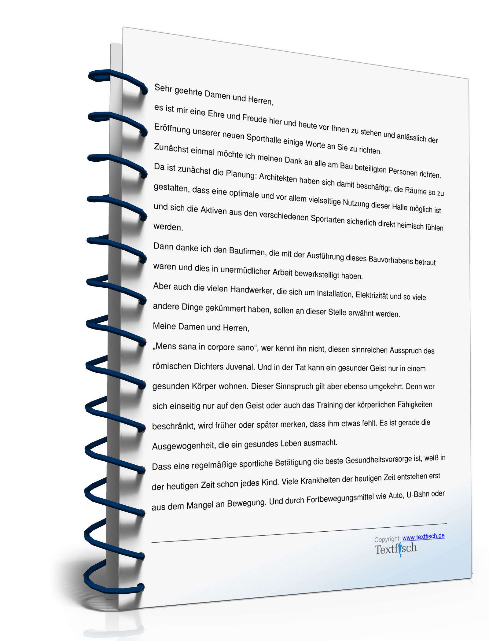 Eröffnungsrede für eine Sporthalle PDF. Seite: 2