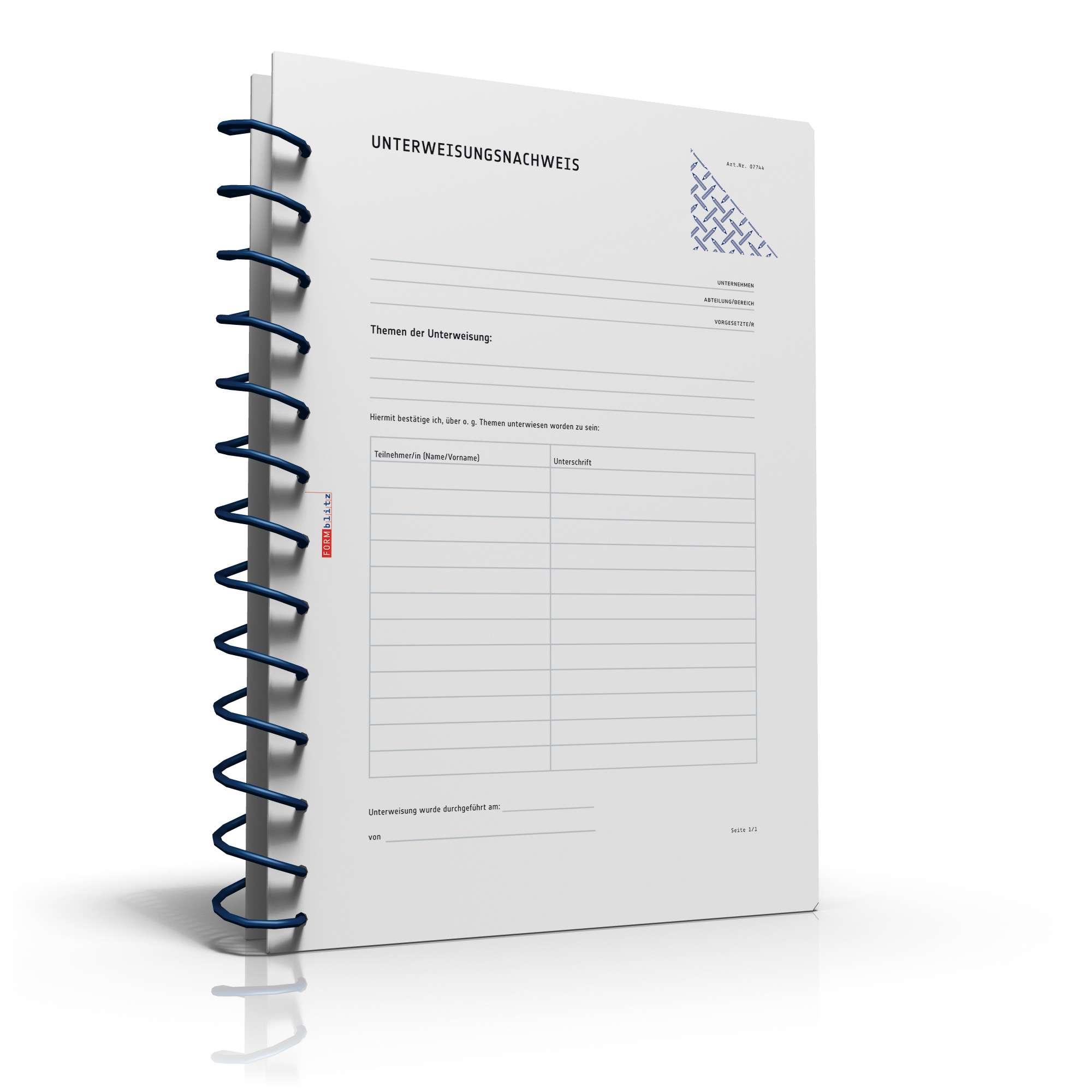 Unterweisungsnachweis PDF. Seite: 2