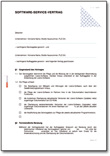 Software-Service-Vertrag Word