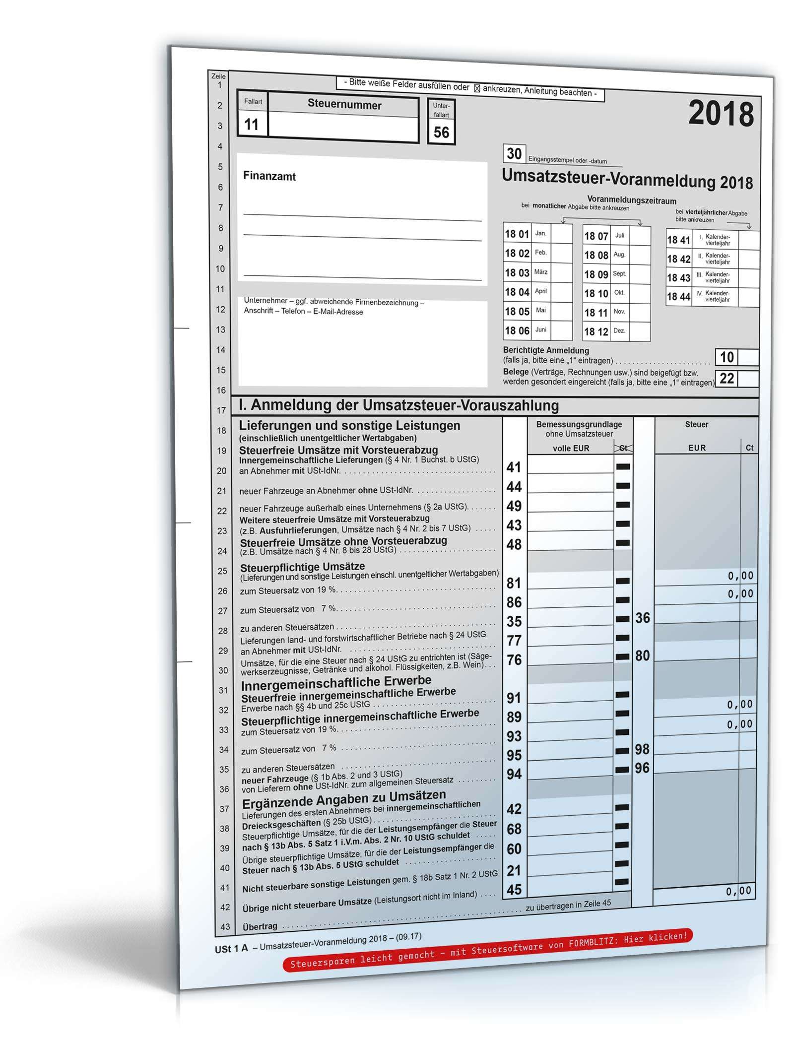 Umsatzsteuer-Voranmeldung 2018 PDF