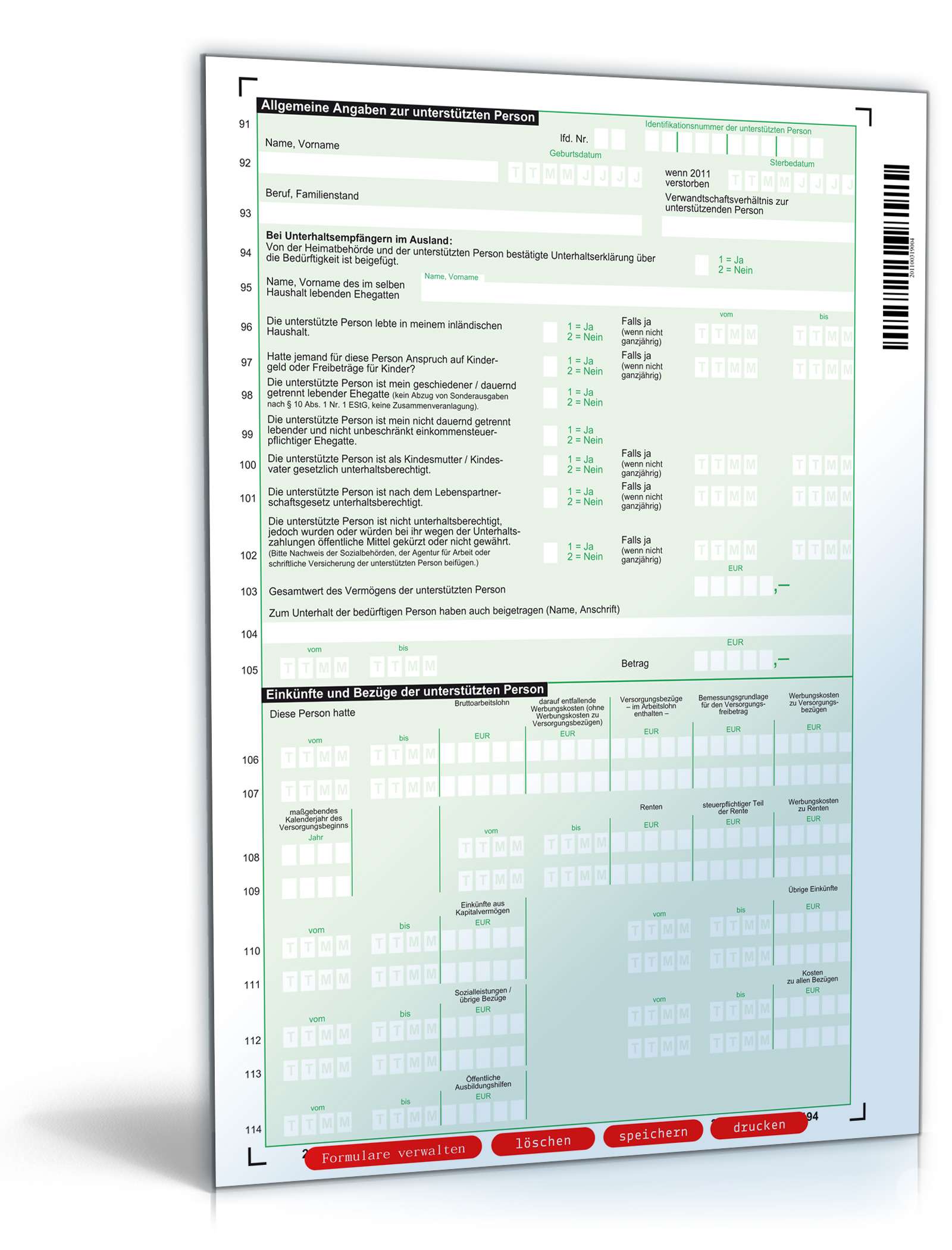 Anlage Unterhalt 2011 PDF. Seite: 4