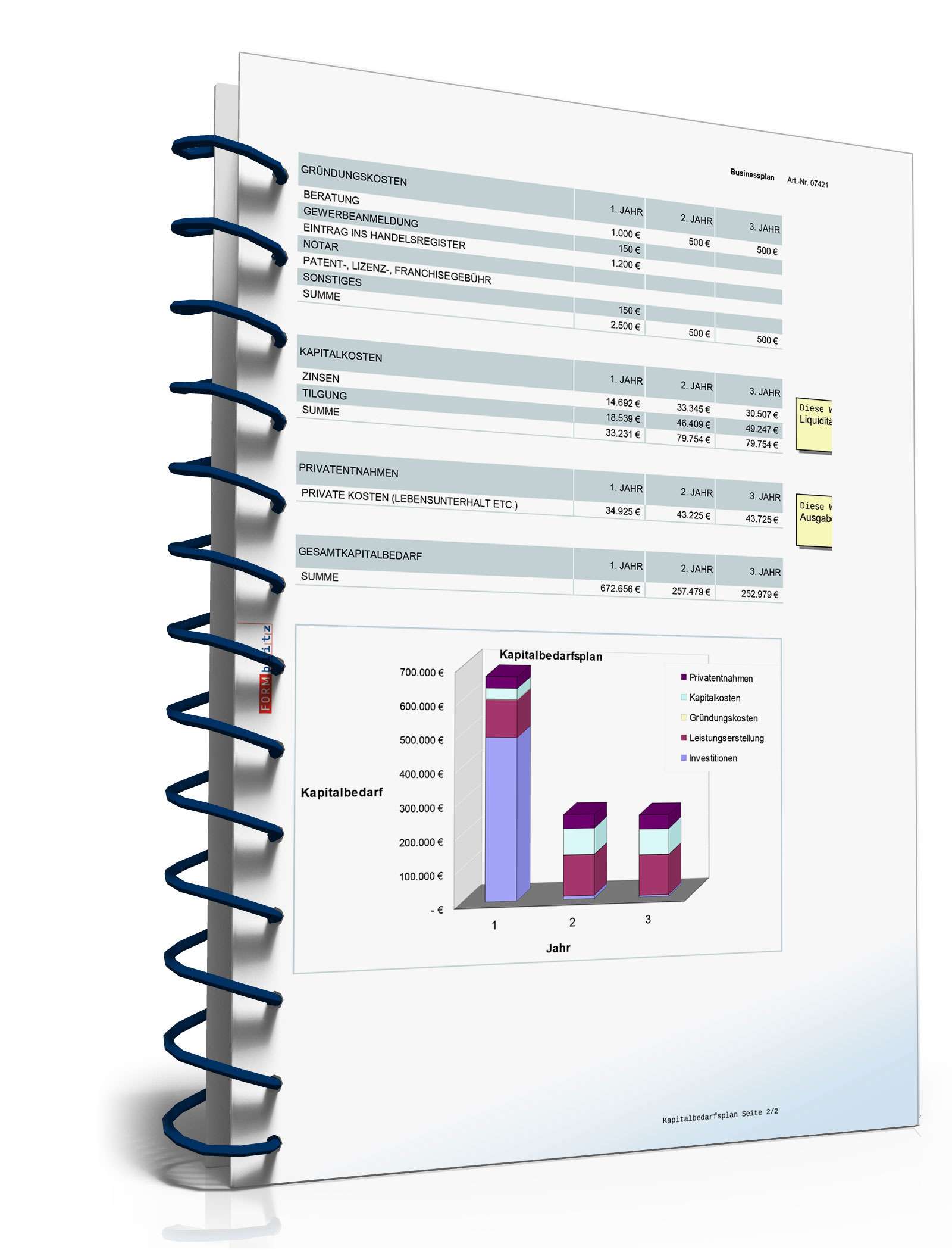 Businessplan für ein Leasingunternehmen Excel. Seite: 24