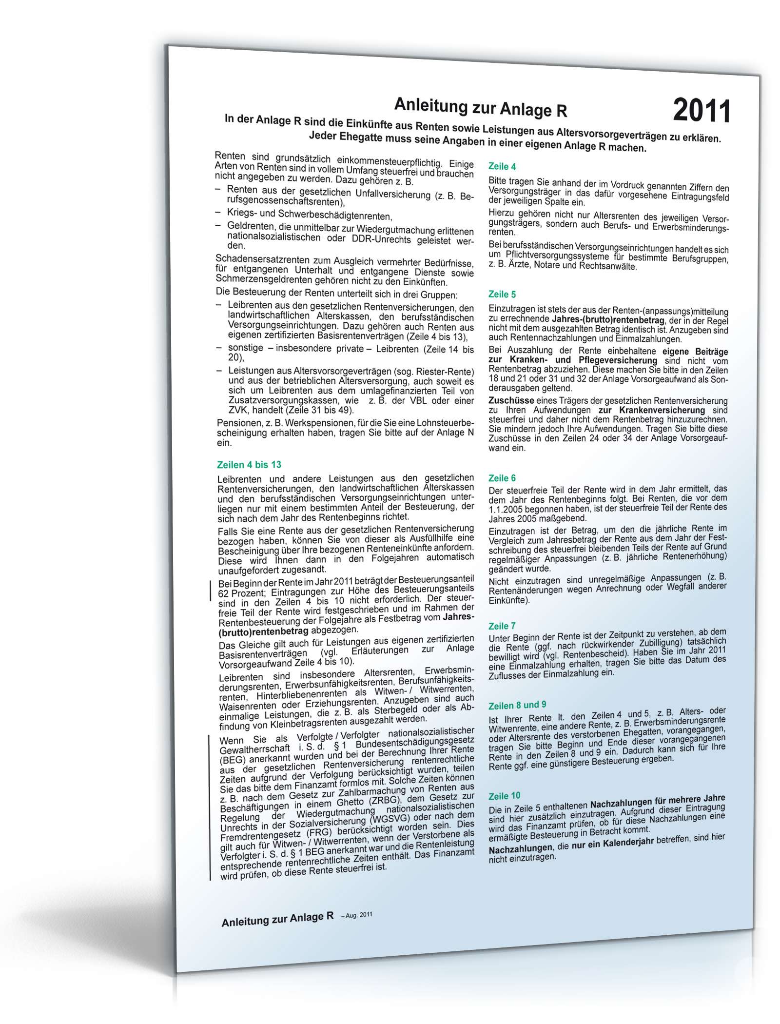 Anlage R 2011 PDF. Seite: 3
