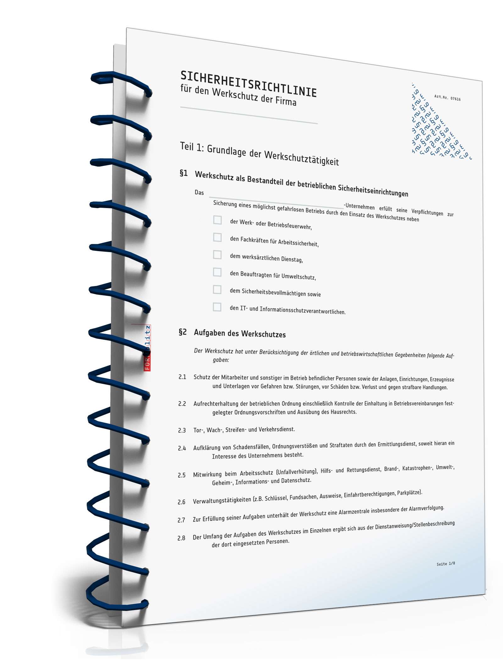 Richtlinie Werkschutz PDF. Seite: 2