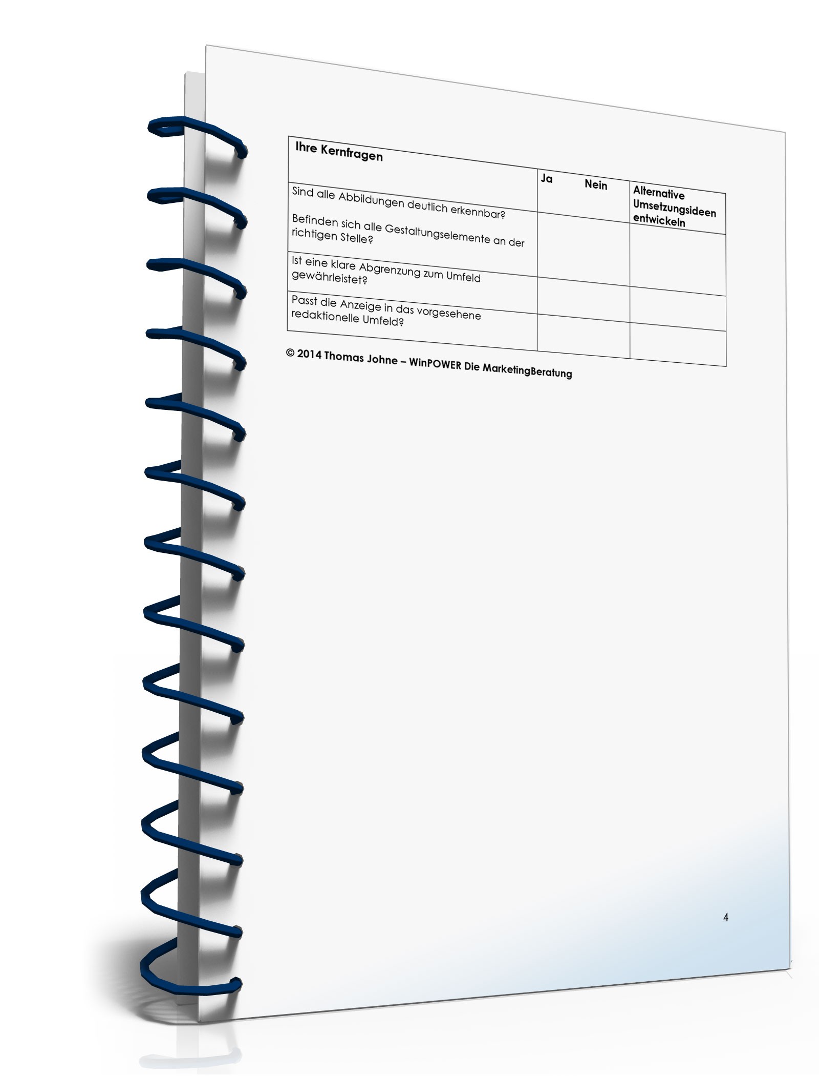 Checkliste Anzeigenvorschläge beurteilen PDF. Seite: 4