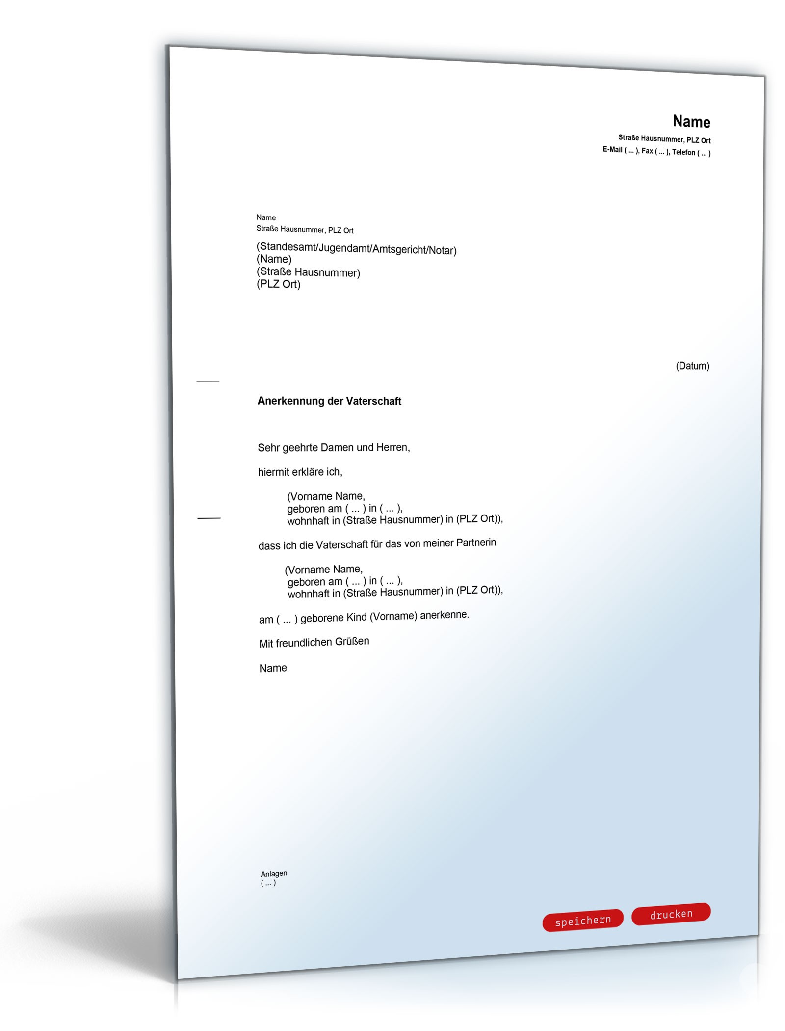 Anerkennung Vaterschaft PDF