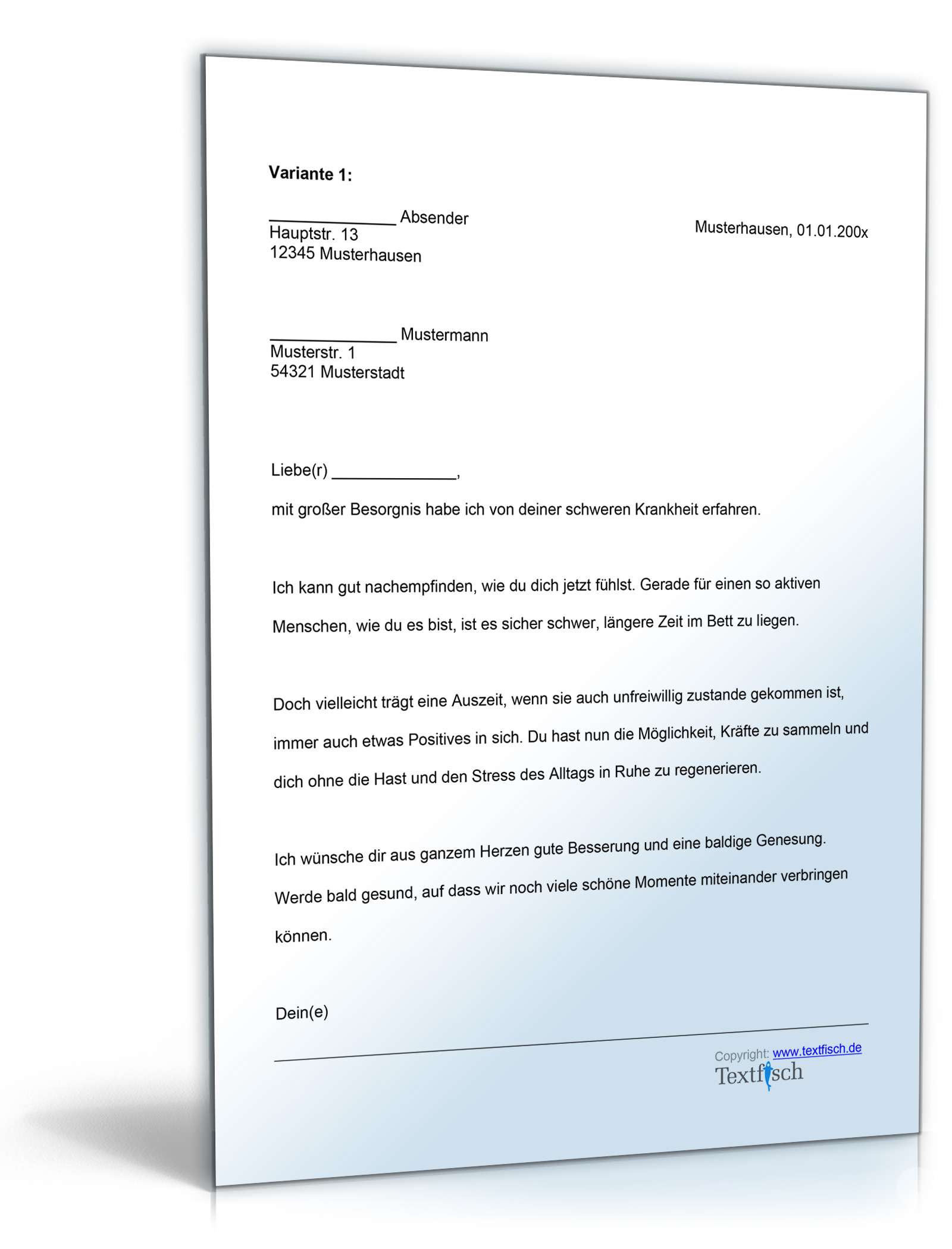 Genesungsbrief Privat Word