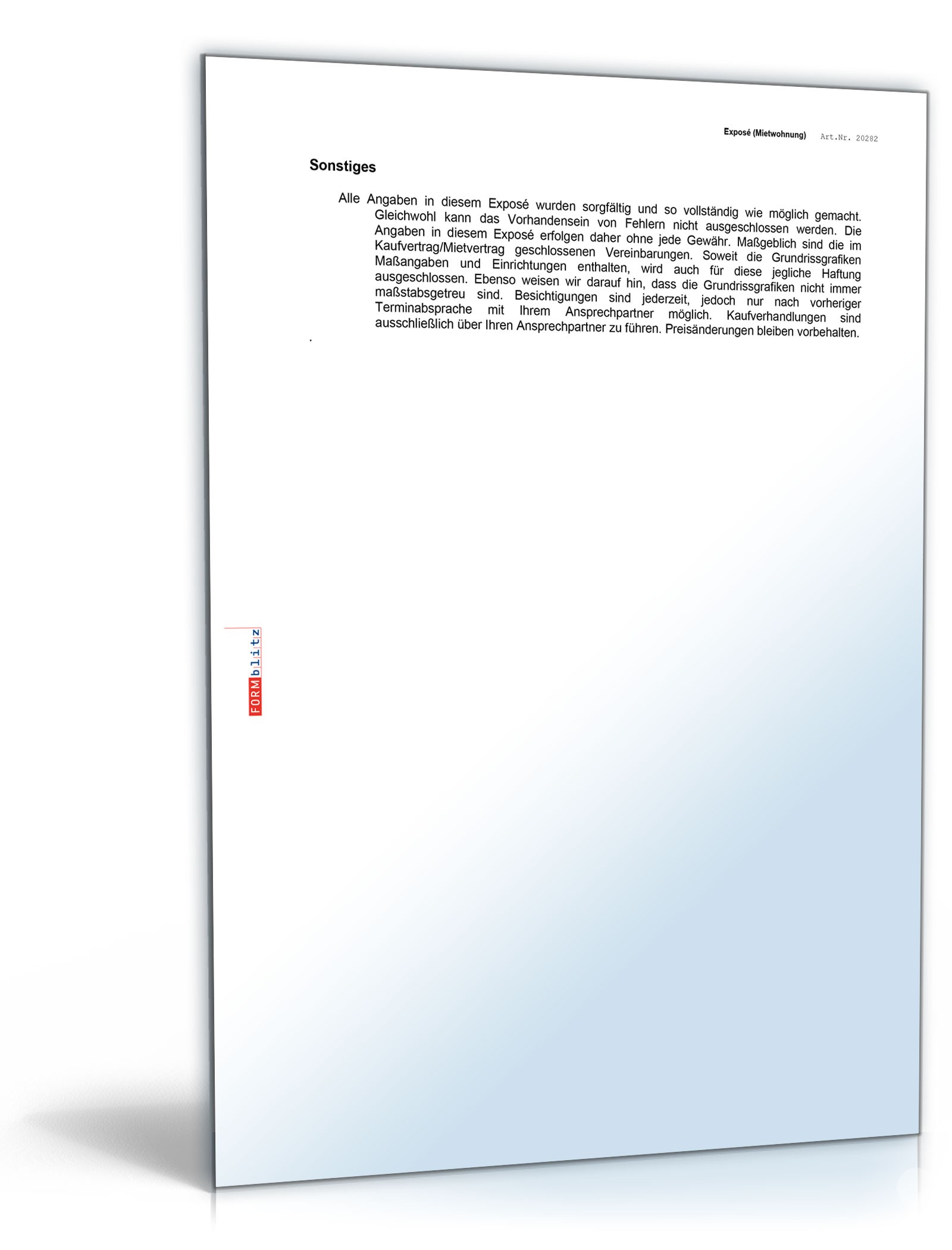 Makler-Exposé Mietwohnung Word. Seite: 3