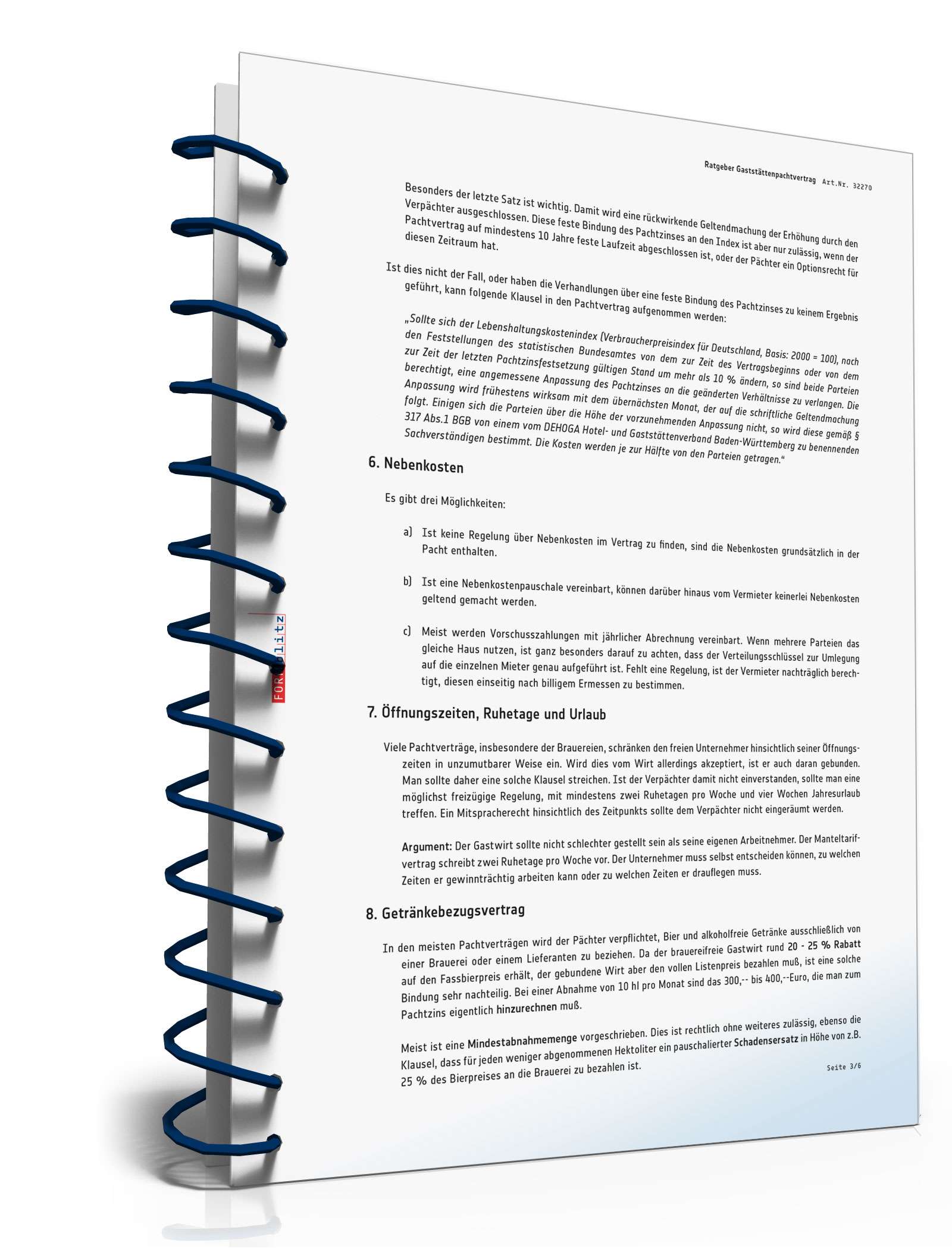 Ratgeber Gaststättenpachtvertrag  PDF. Seite: 4