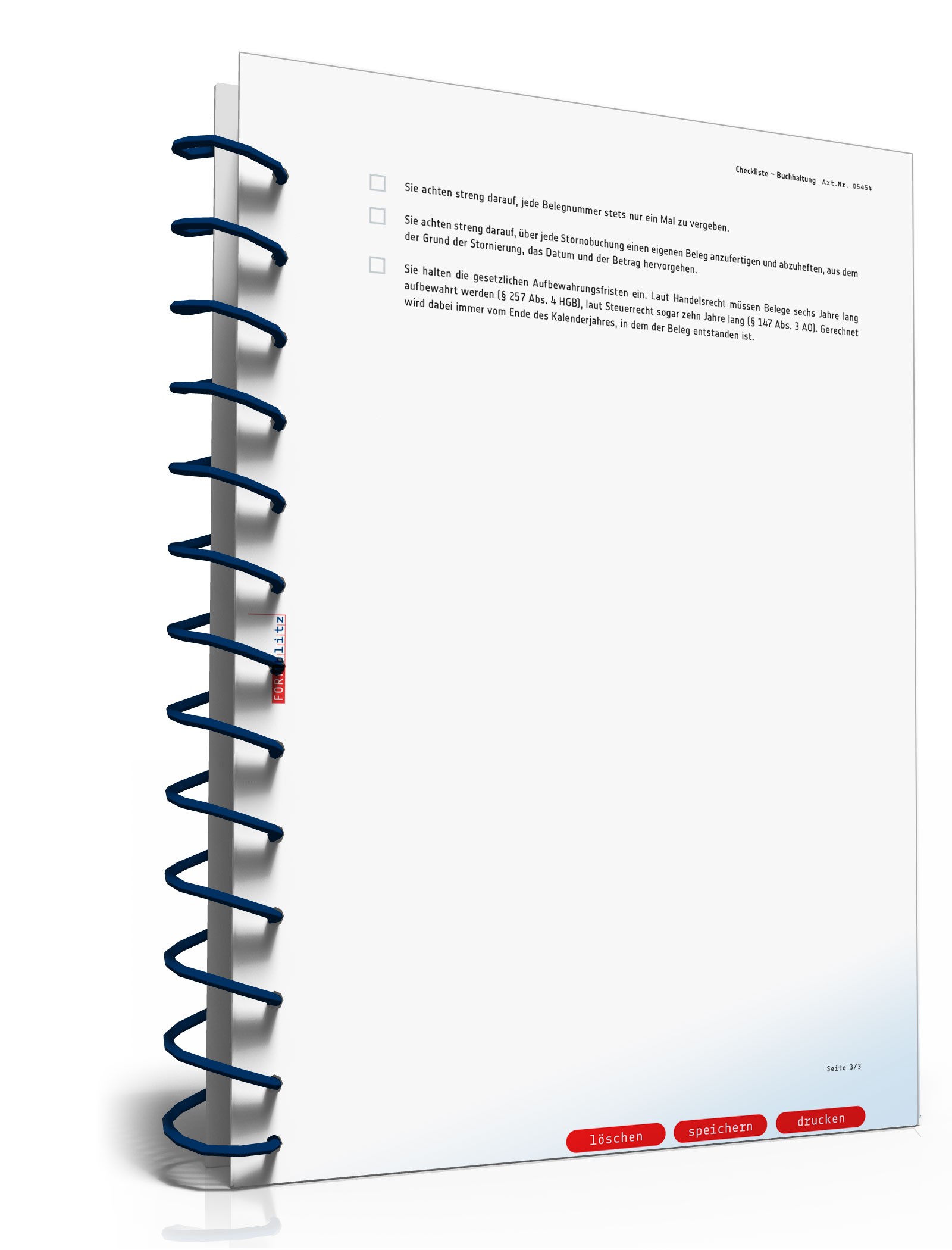 Checkliste Buchhaltung PDF. Seite: 3