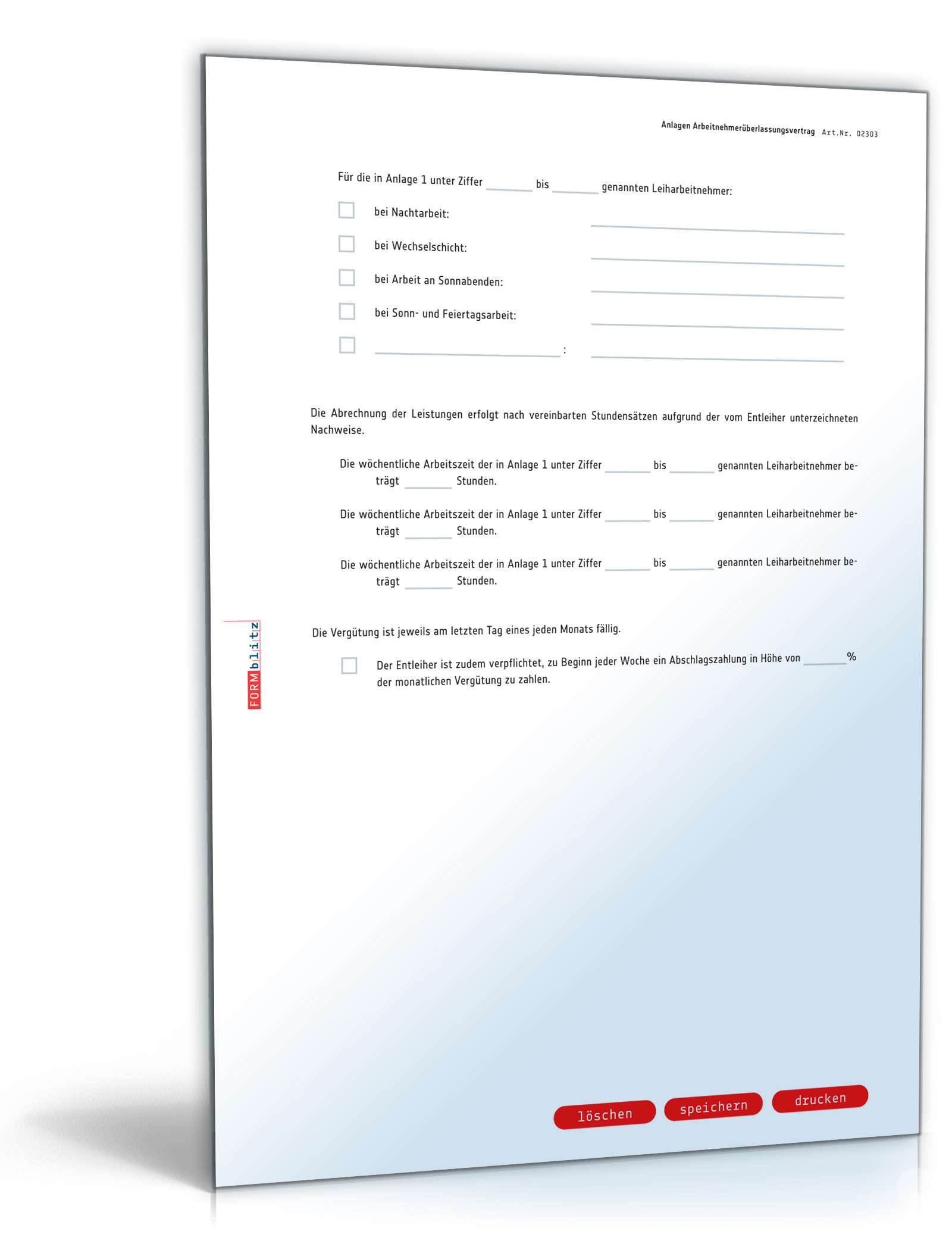 Arbeitnehmerüberlassungsvertrag PDF. Seite: 11