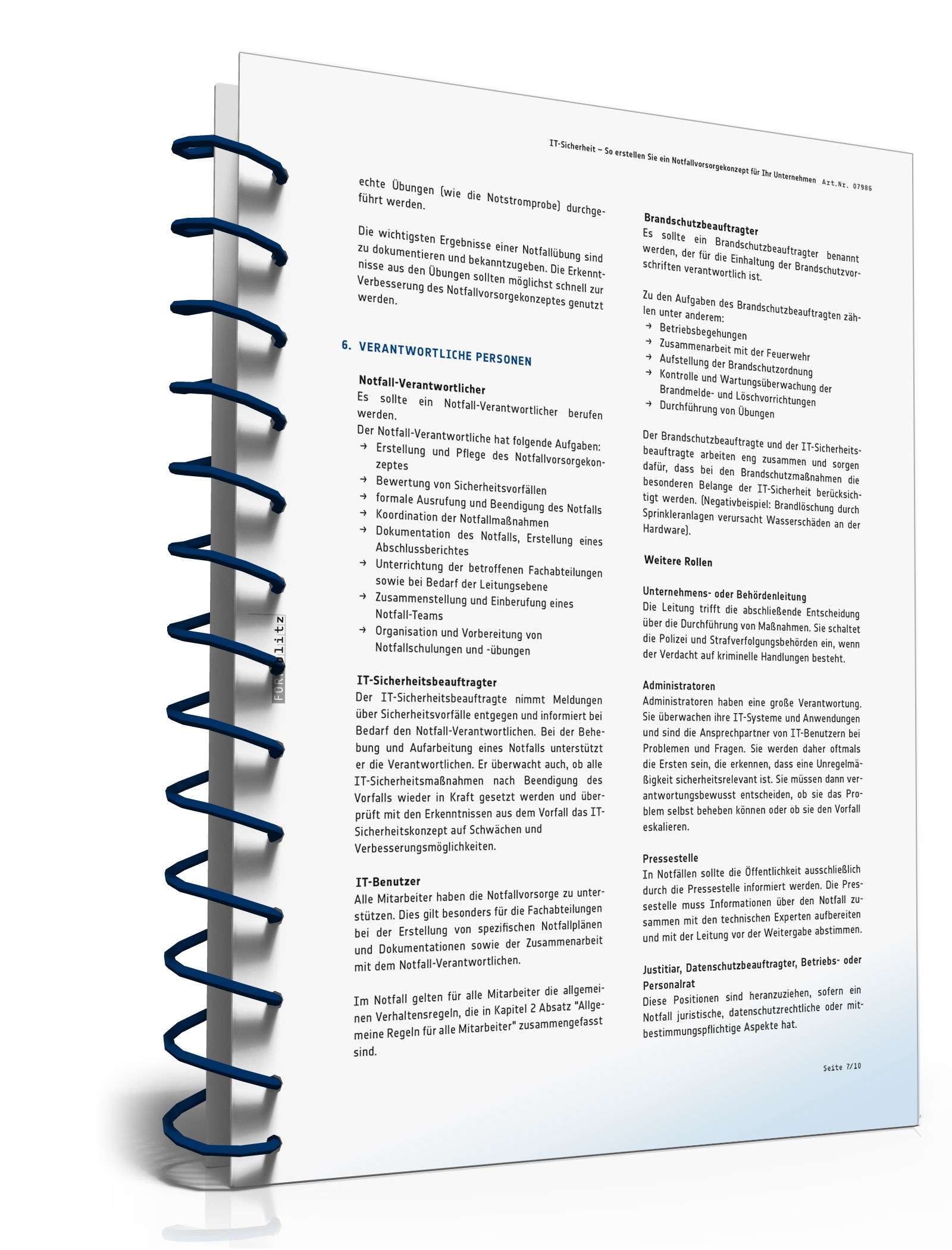 Ratgeber Notfallvorsorgekonzept IT-Sicherheit PDF. Seite: 8