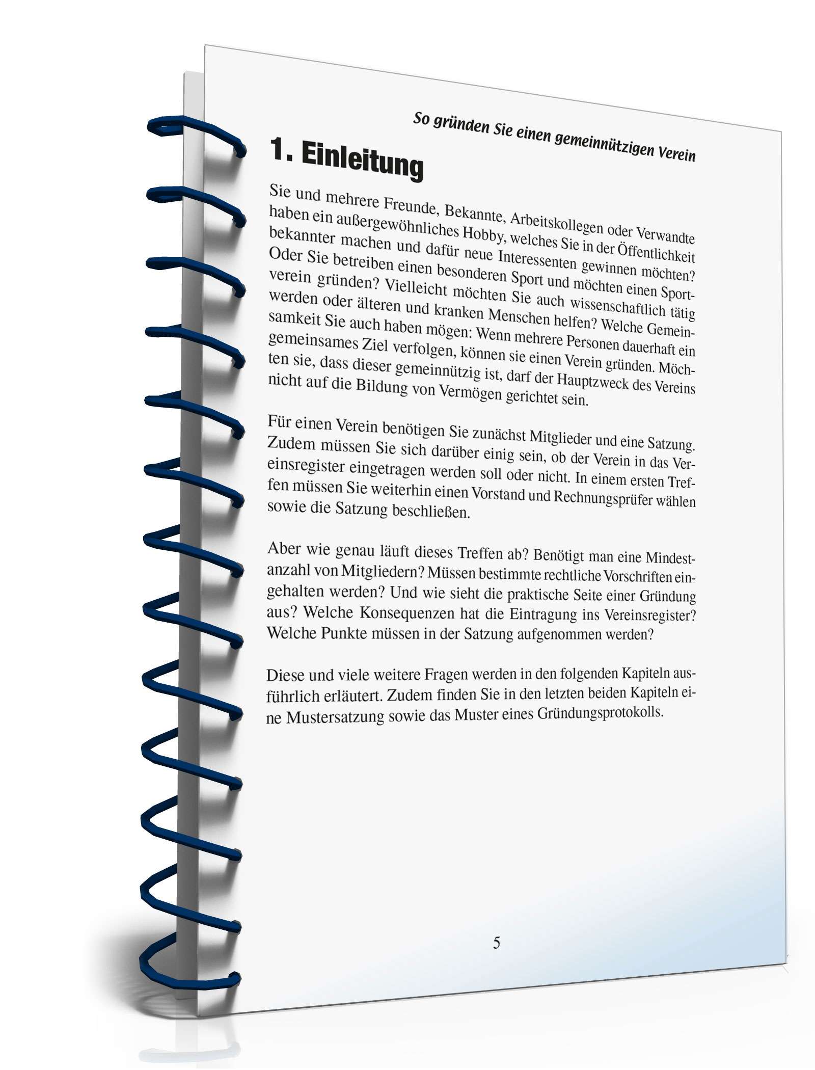 So gründen Sie einen gemeinnützigen Verein PDF. Seite: 5