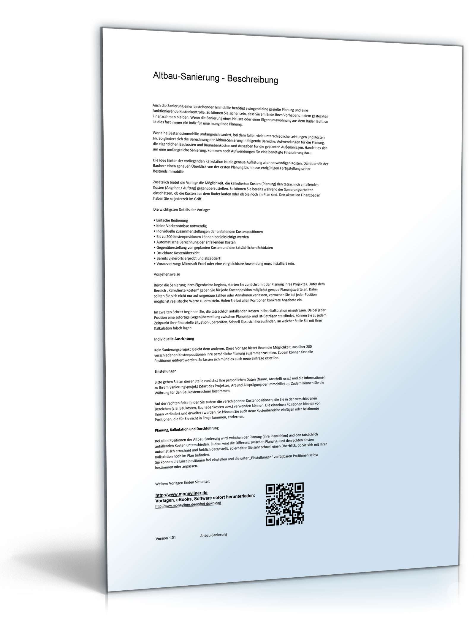 Kostenkalkulation Altbau-Sanierung Excel. Seite: 8