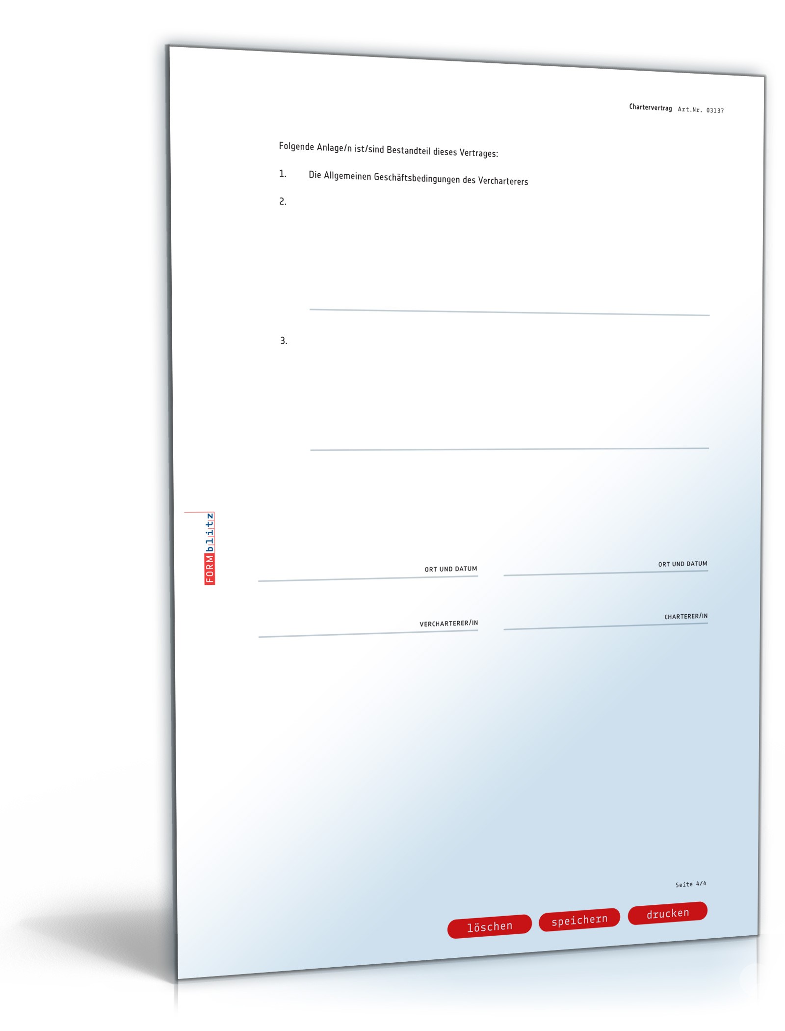 Chartervertrag PDF. Seite: 4