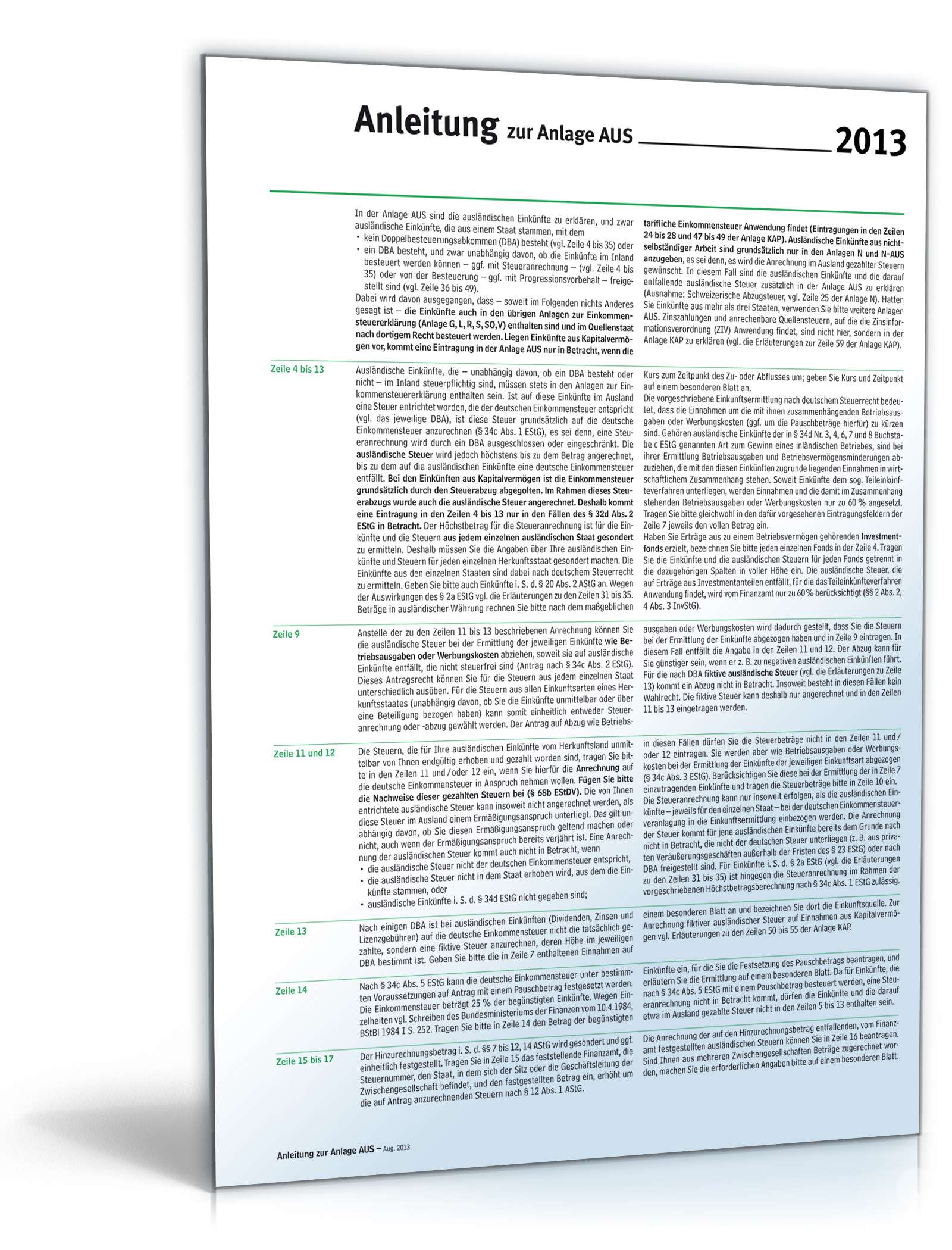 Anleitung zur Anlage AUS 2013 PDF