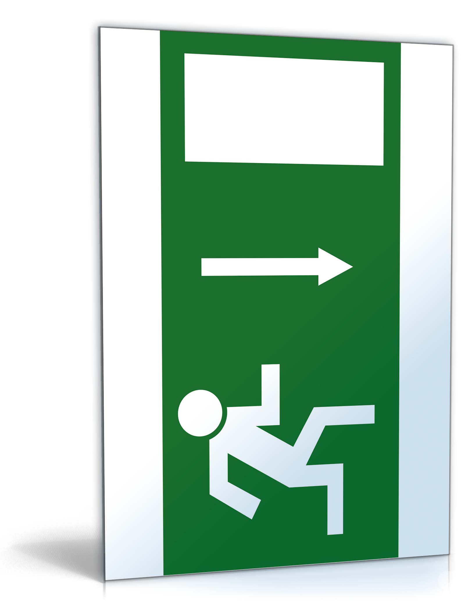 Schild "Notausgang nach unten" PDF