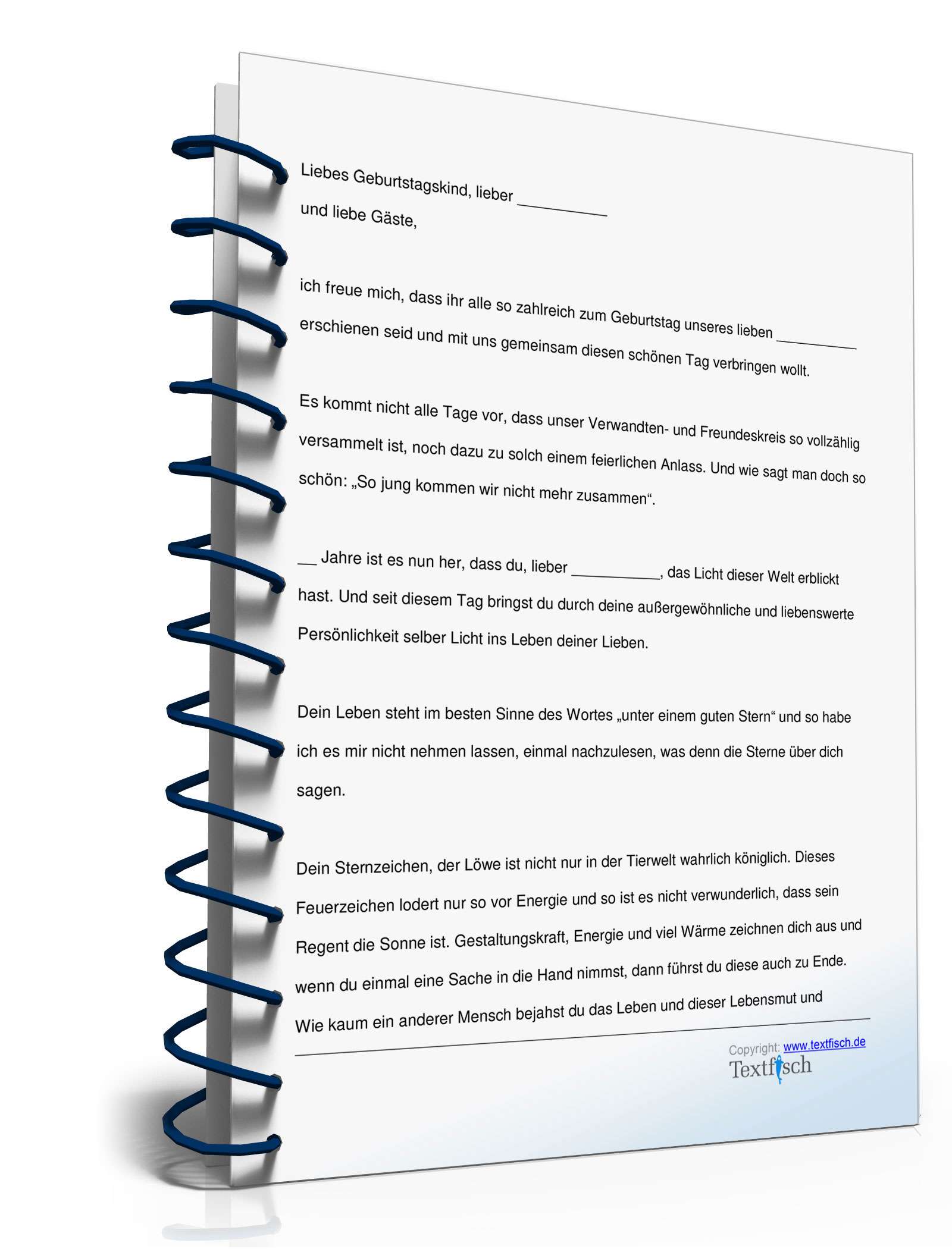 Geburtstagsrede Mann Sternzeichen Löwe  PDF. Seite: 2