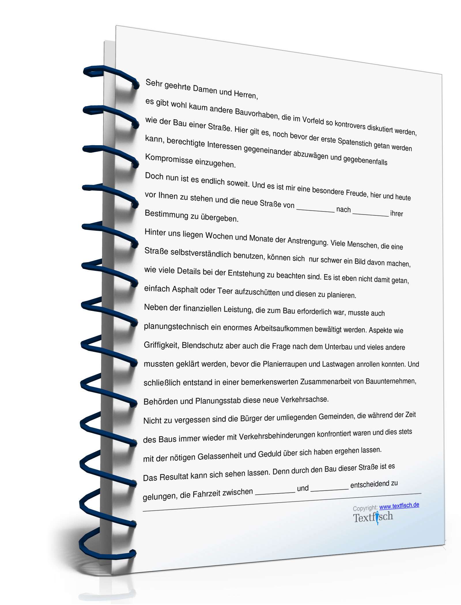 Einweihungsrede zur Einweihung einer Straße  PDF. Seite: 2