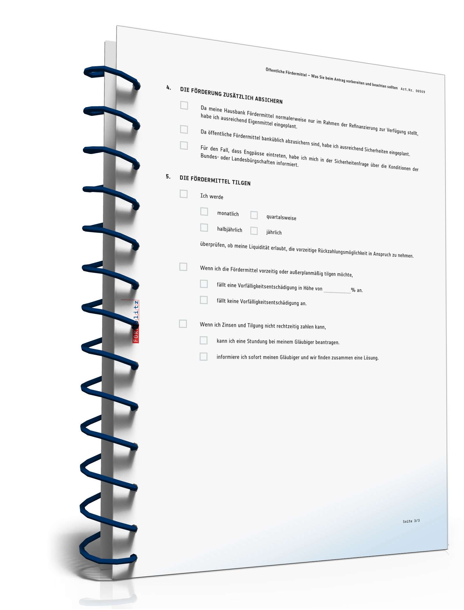 Checkliste Öffentliche Fördermittel PDF. Seite: 3