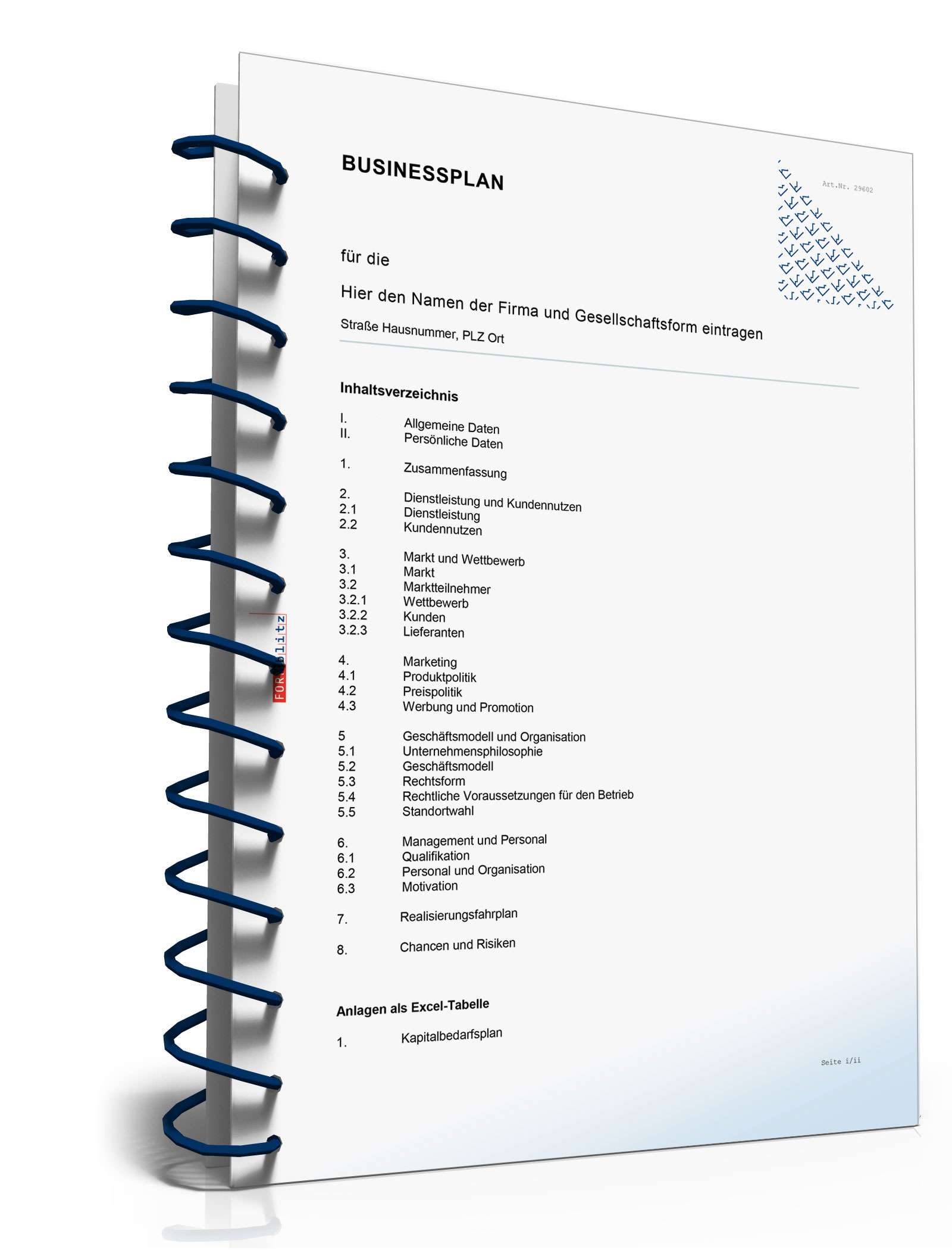 Businessplan Handwerk Excel. Seite: 5