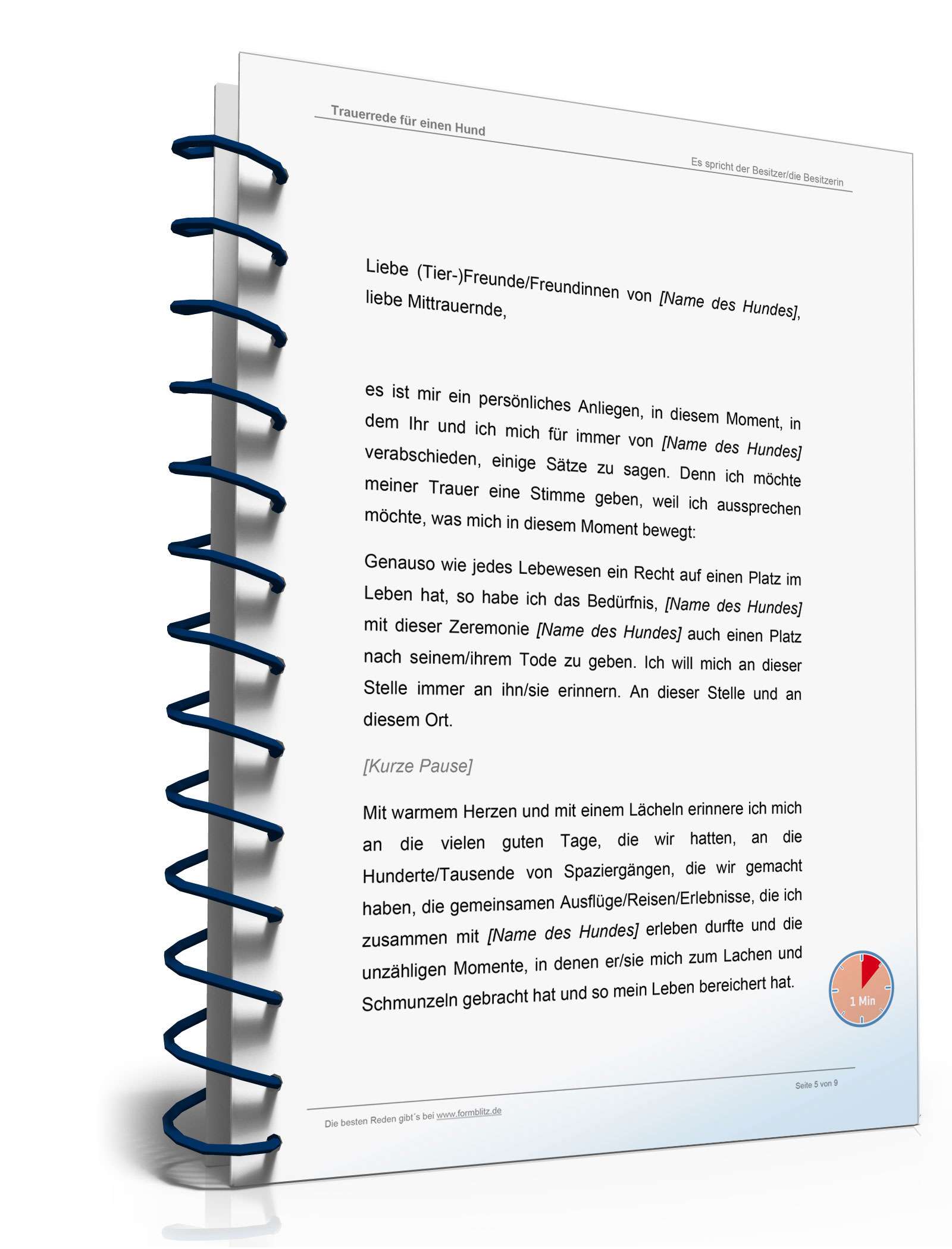 Trauerrede für einen Hund Word. Seite: 5