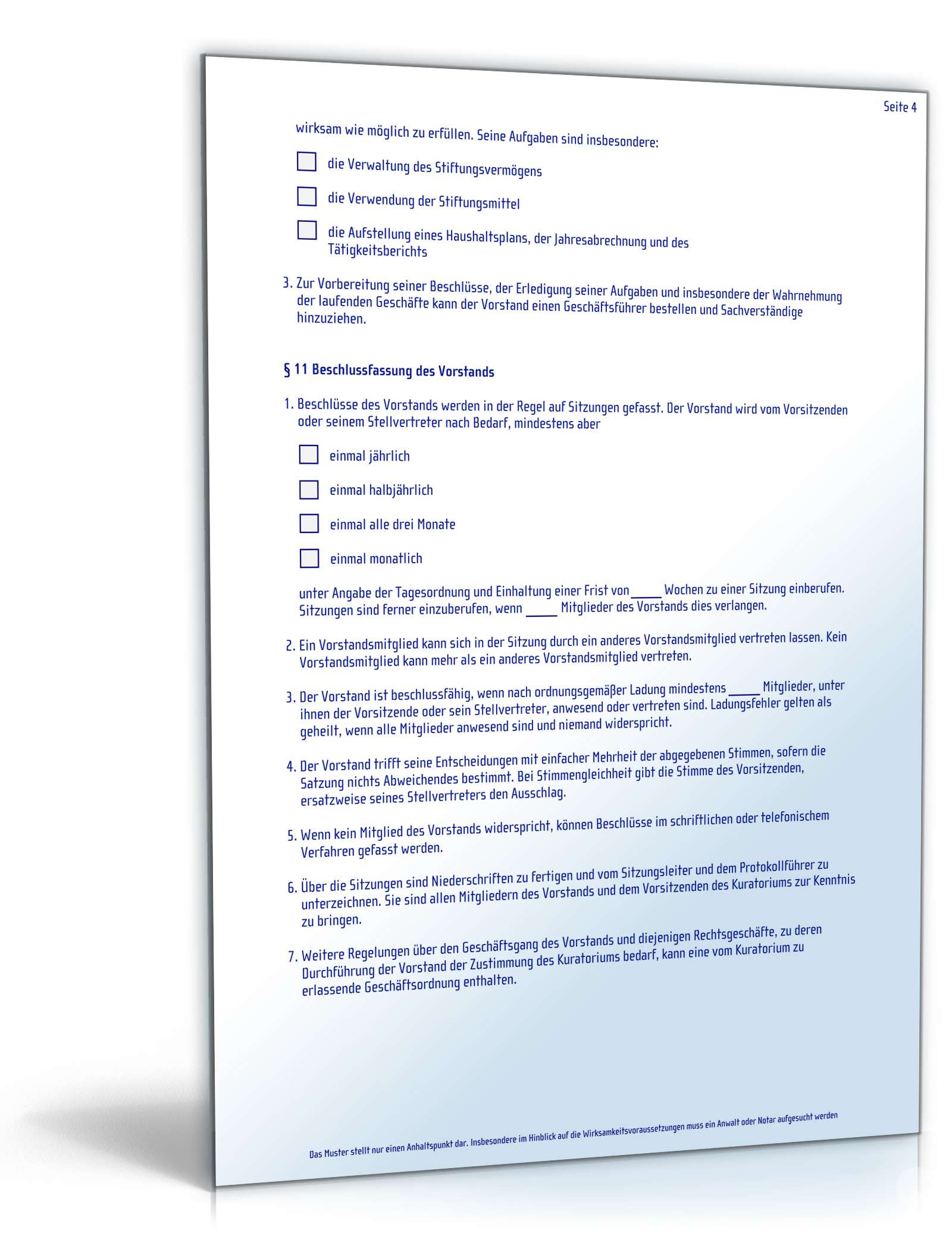 Mustersatzung Stiftung PDF. Seite: 3