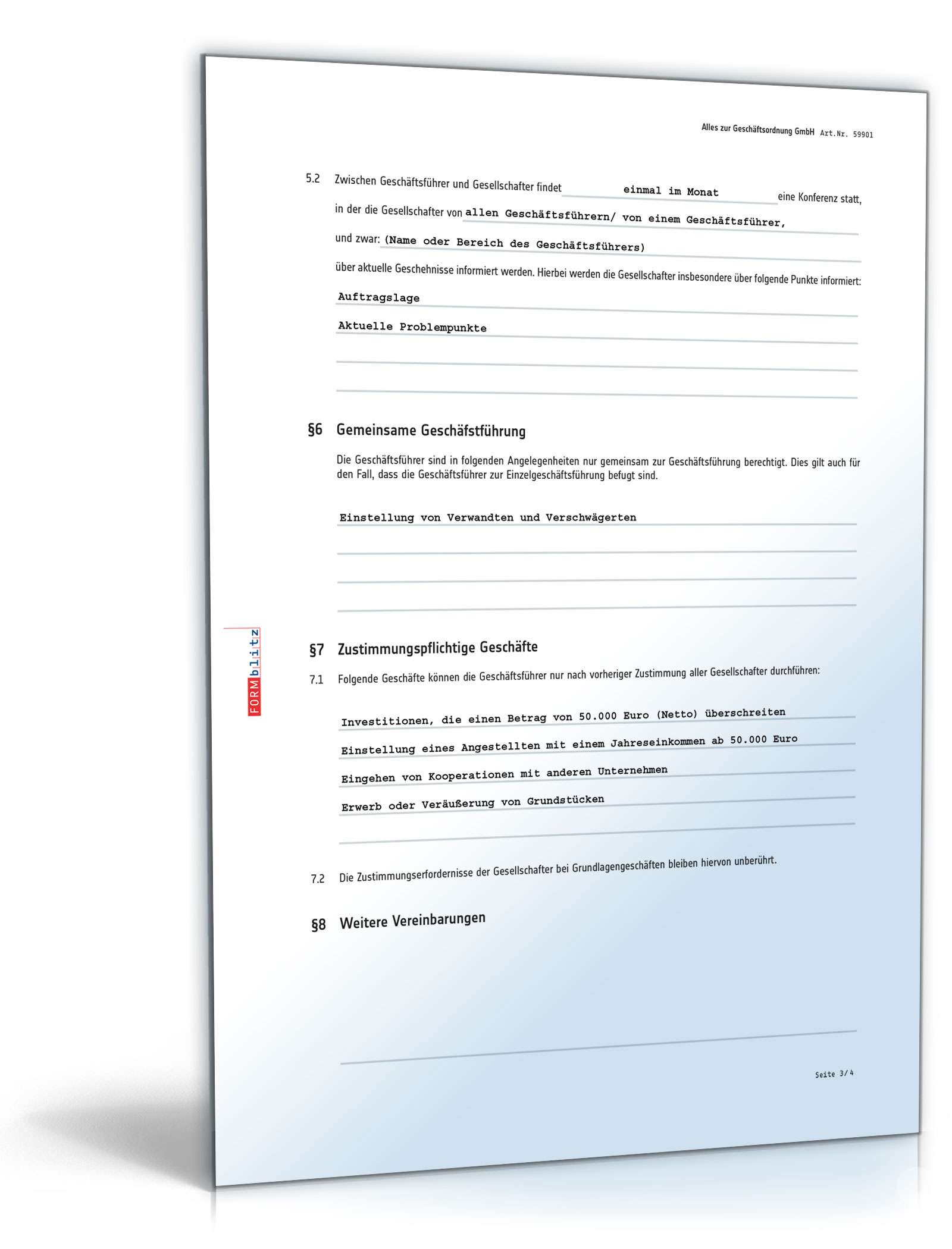 Geschäftsordnung GmbH PDF. Seite: 3