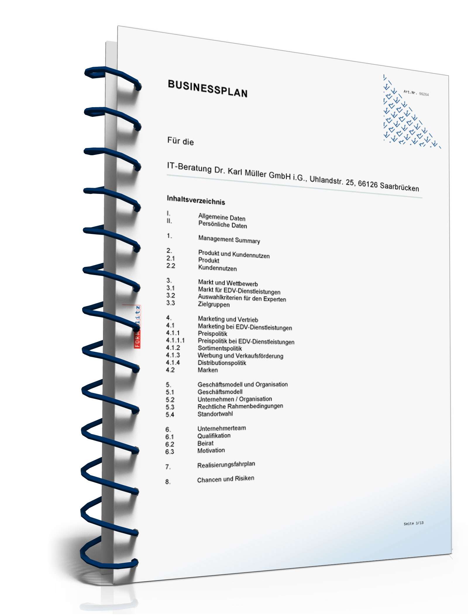 Businessplan IT-Berater Excel. Seite: 4
