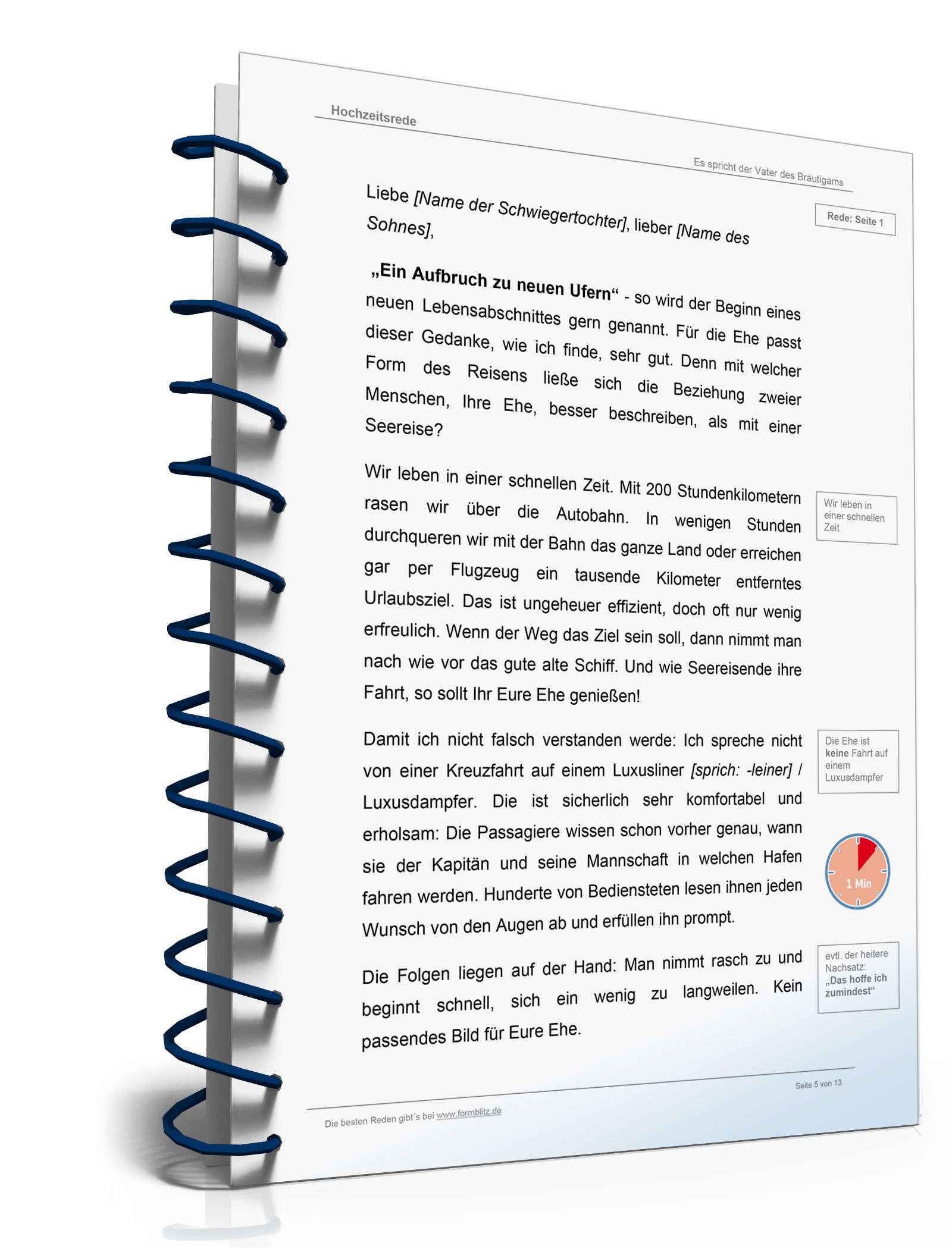Hochzeitsrede Vater des Bräutigams zur Hochzeitsfeier Word. Seite: 5