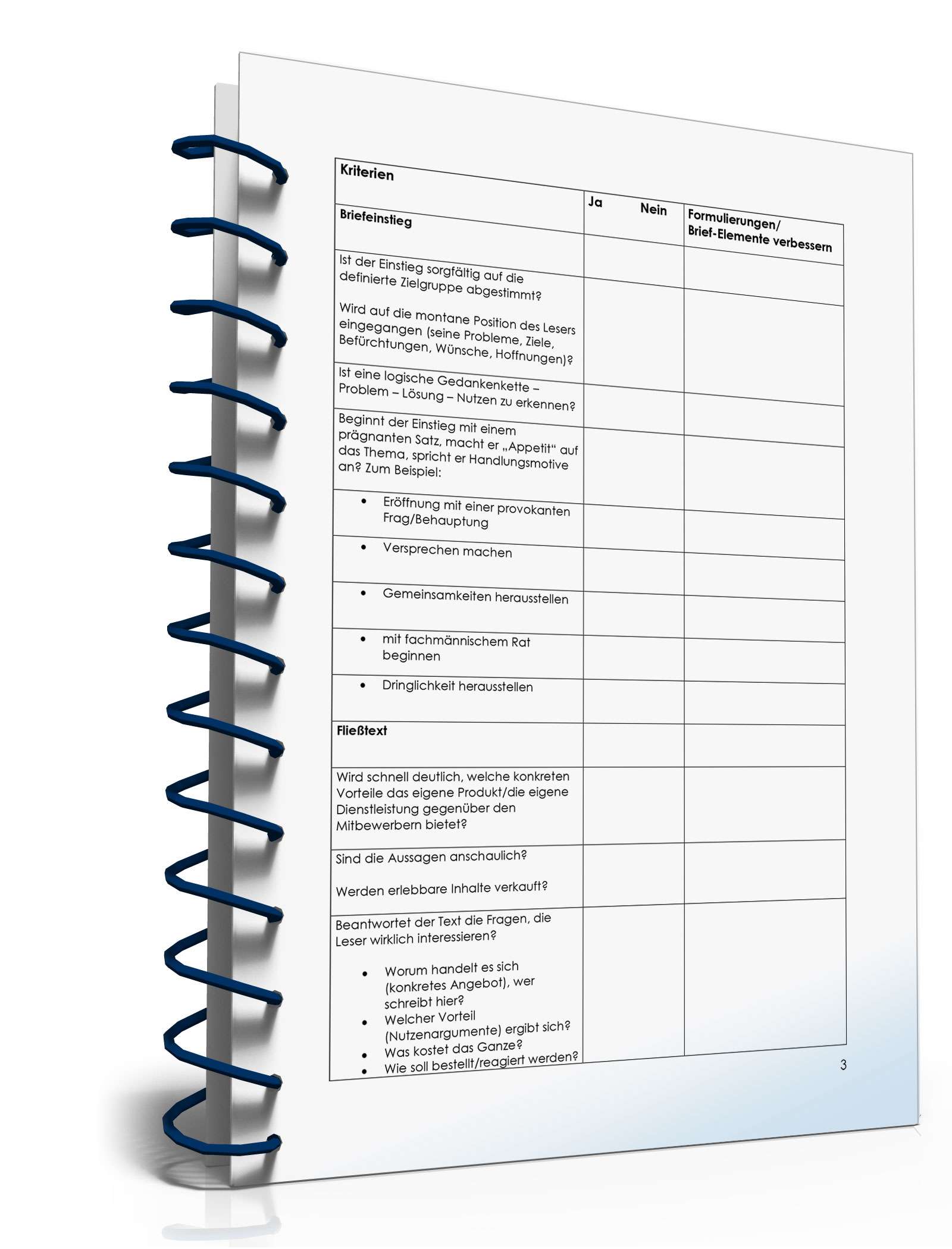 Checkliste Werbebriefbeurteilung PDF. Seite: 3