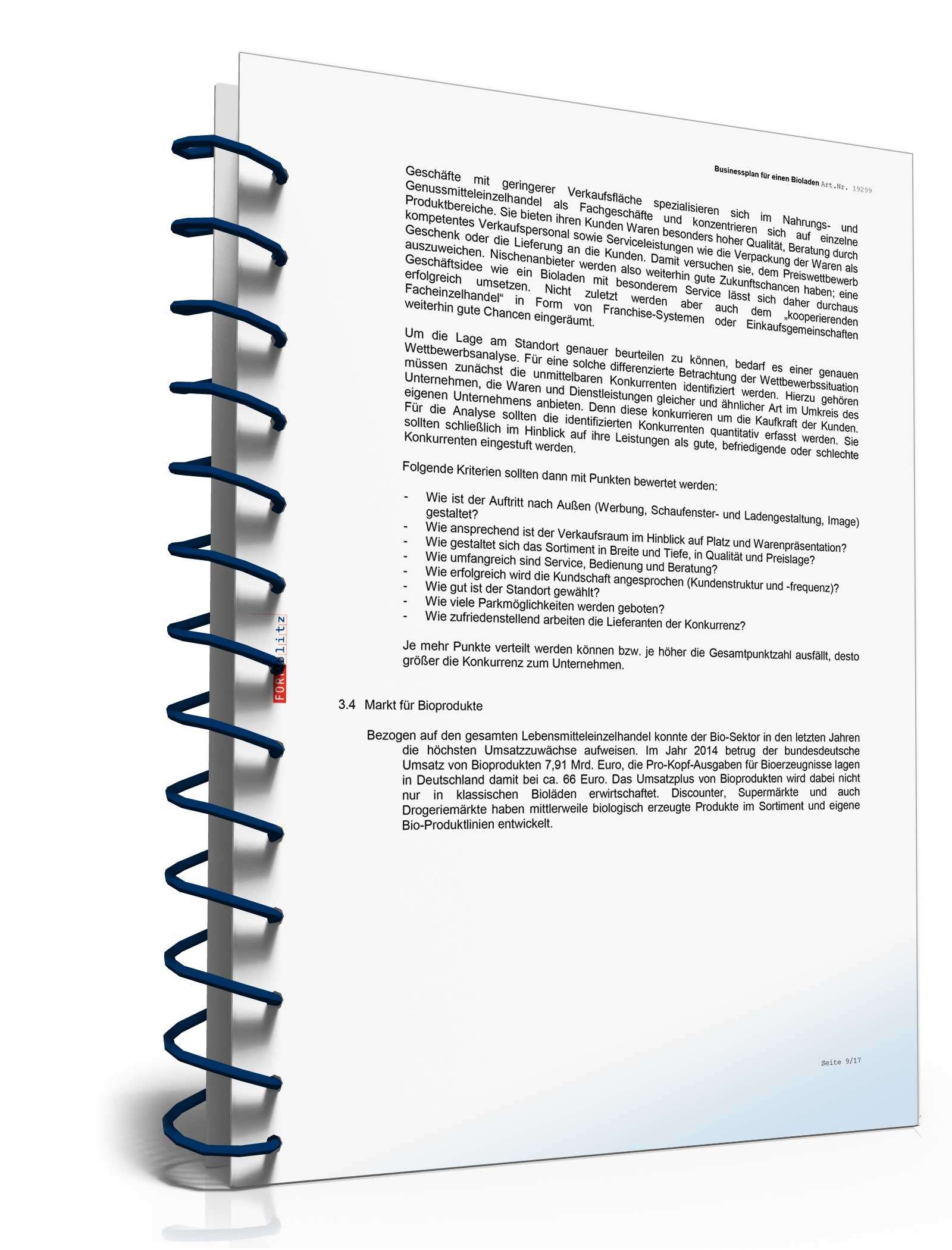 Businessplan Bioladen Excel. Seite: 12