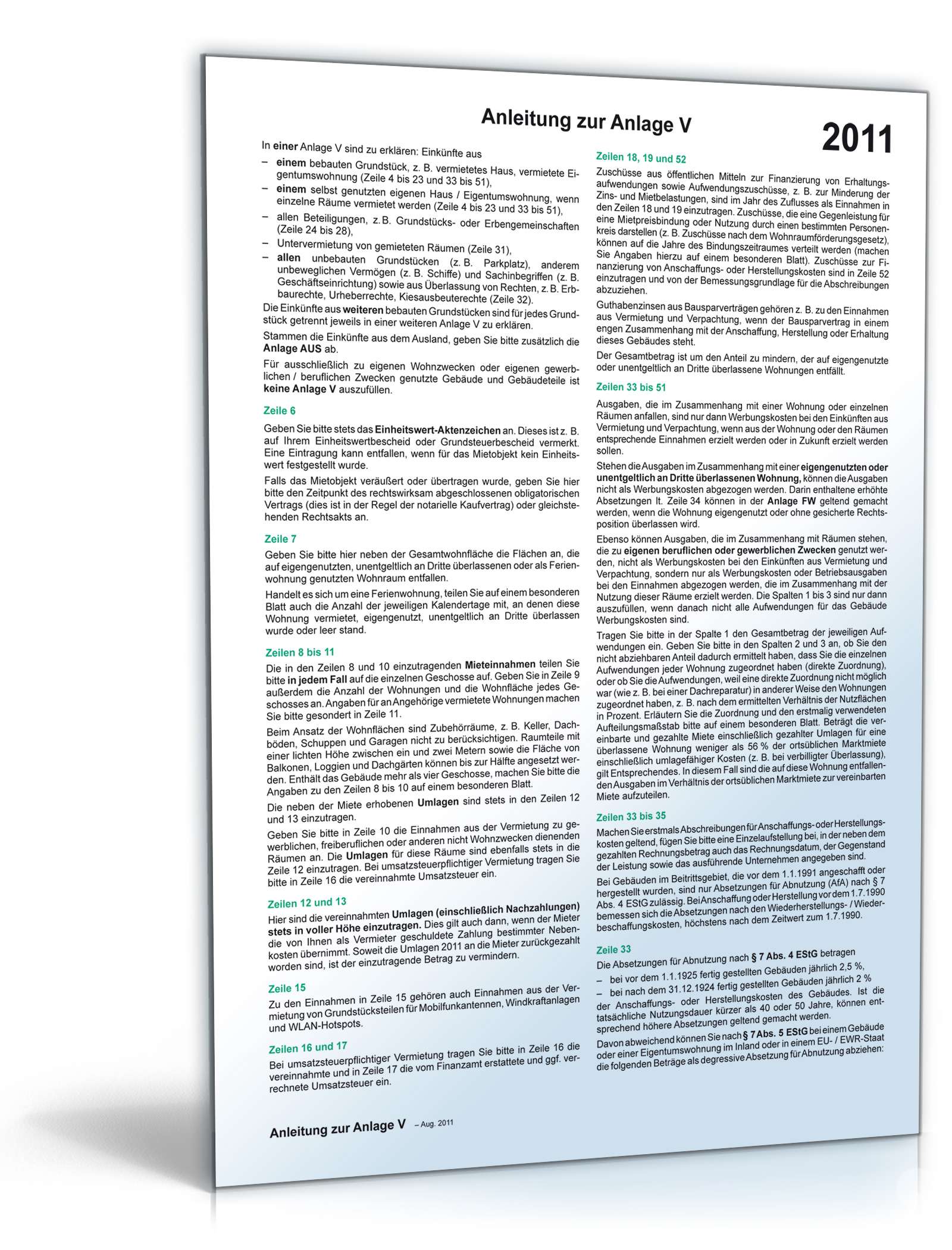 Anlage V 2011 PDF. Seite: 3