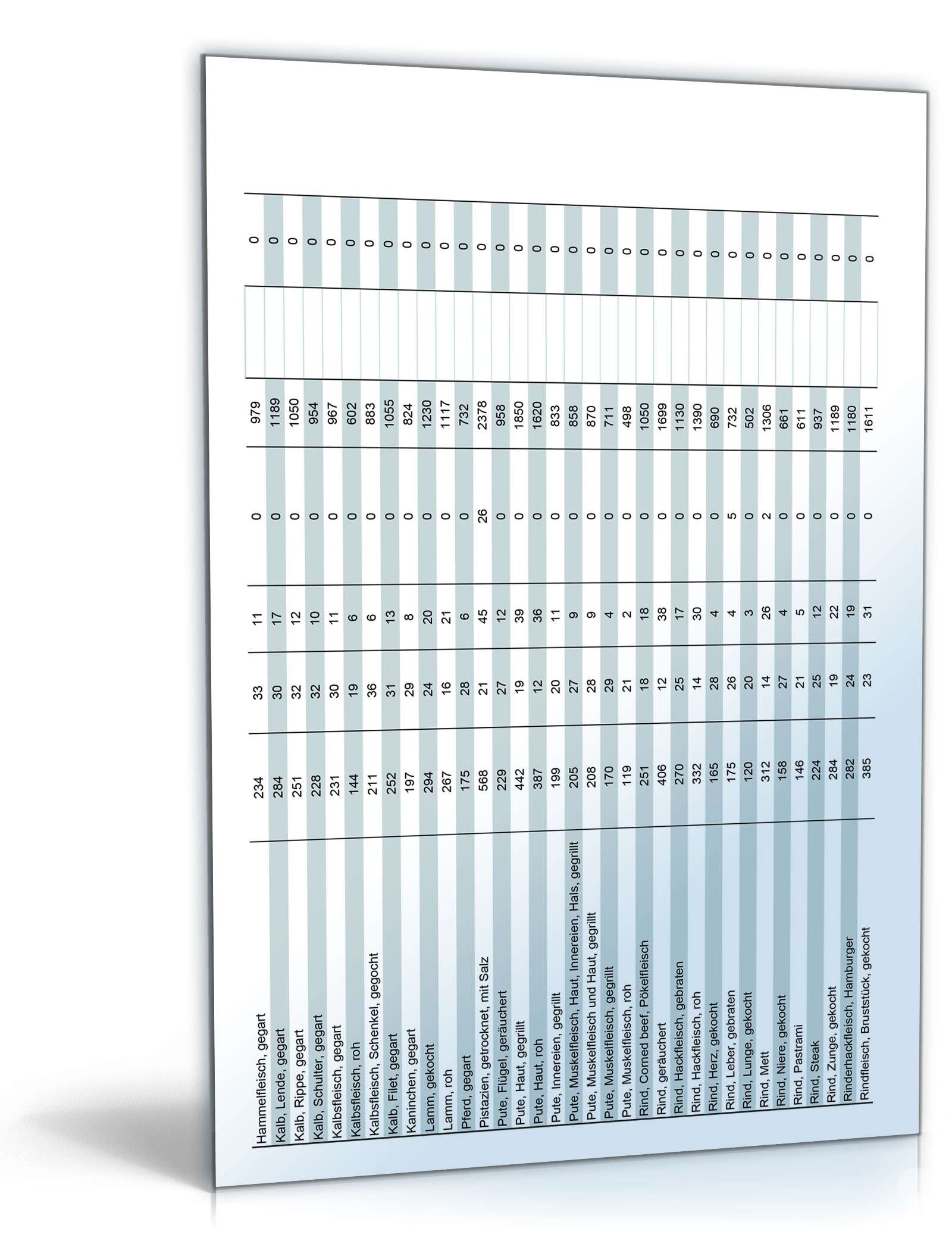 Diät-Rechner Excel. Seite: 6