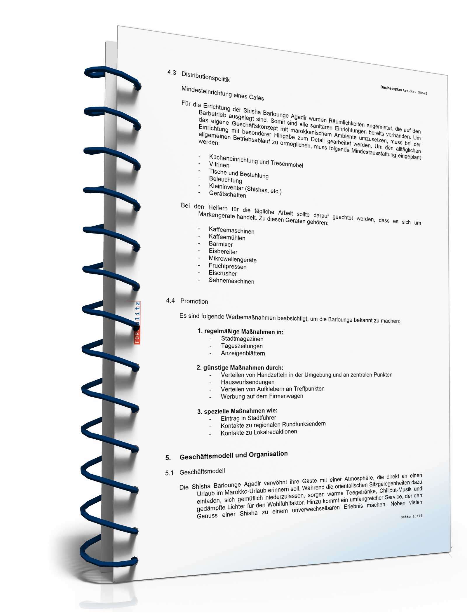 Businessplan Shisha Bar Excel. Seite: 7