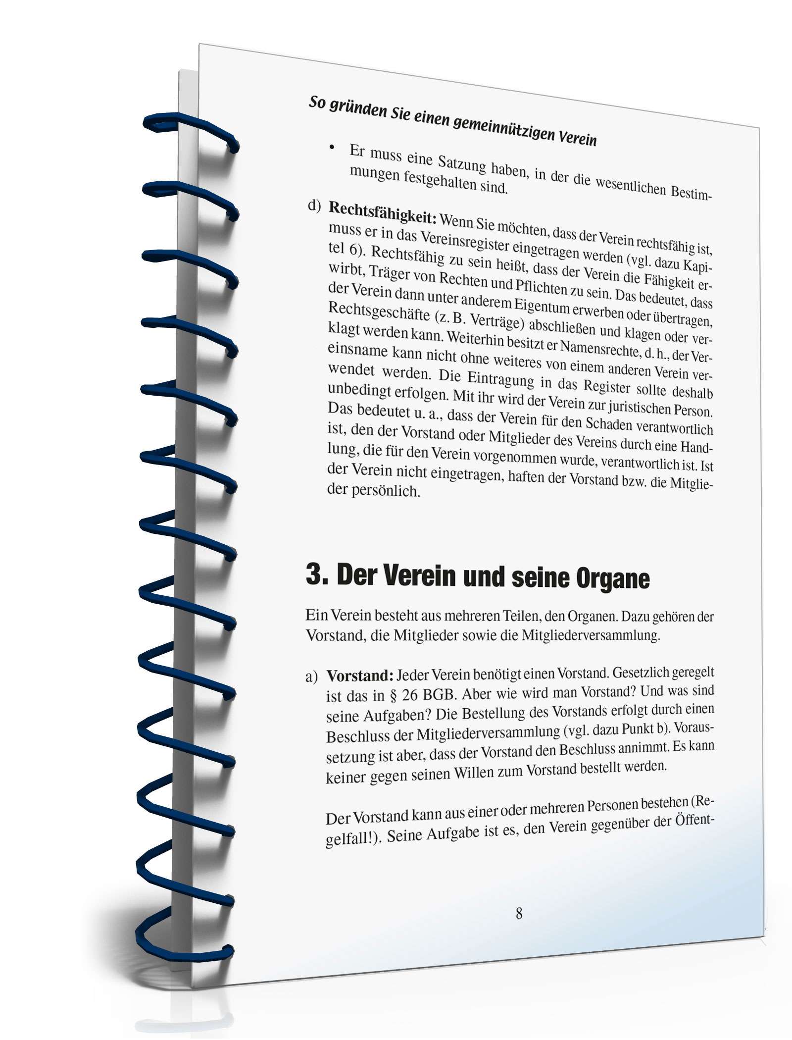 So gründen Sie einen gemeinnützigen Verein PDF. Seite: 8