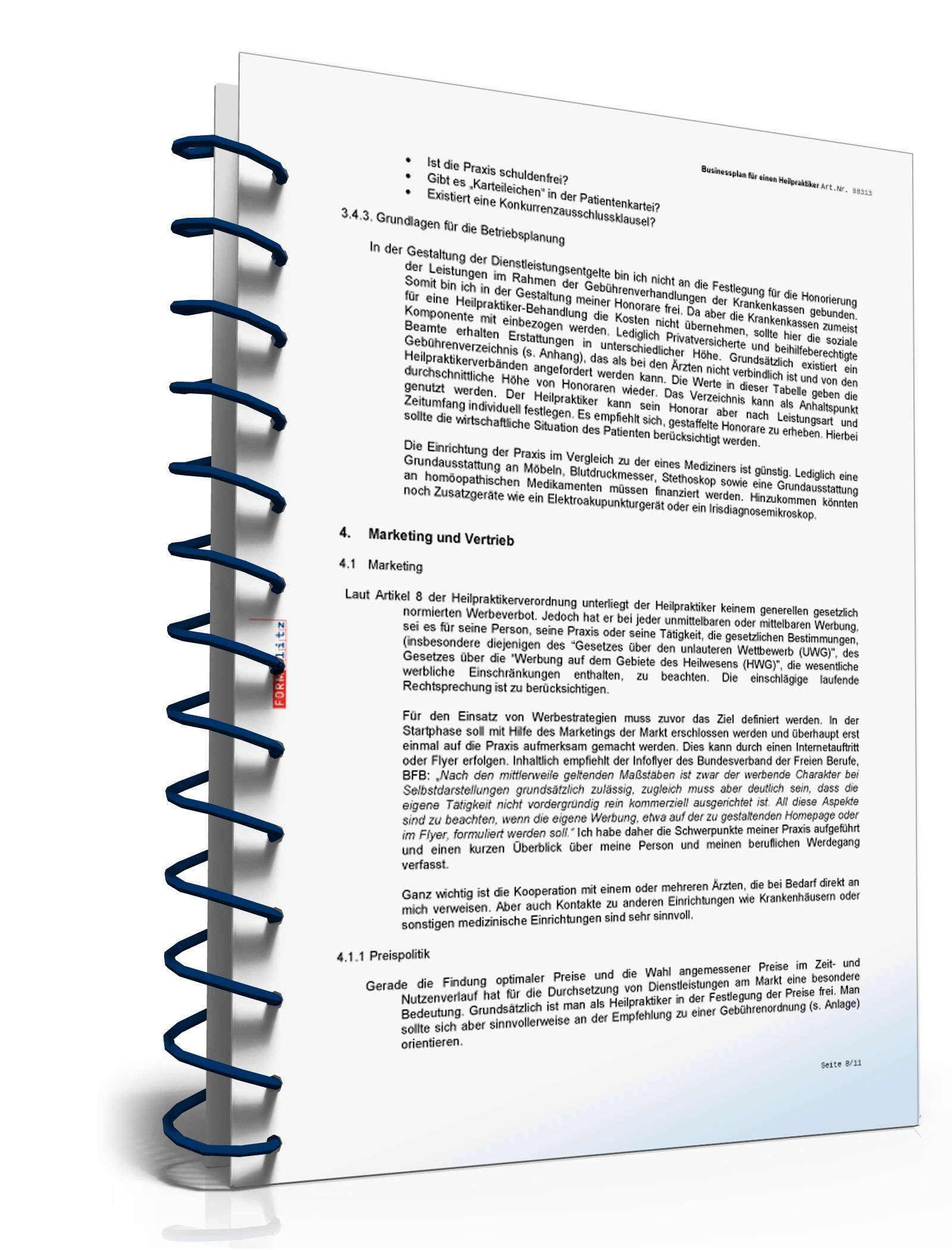 Businessplan Heilpraktiker Excel. Seite: 10