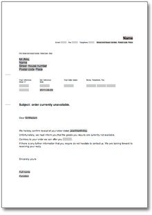 Vorlagen-Paket Geschäftsbriefe auf Englisch Excel. Seite: 2