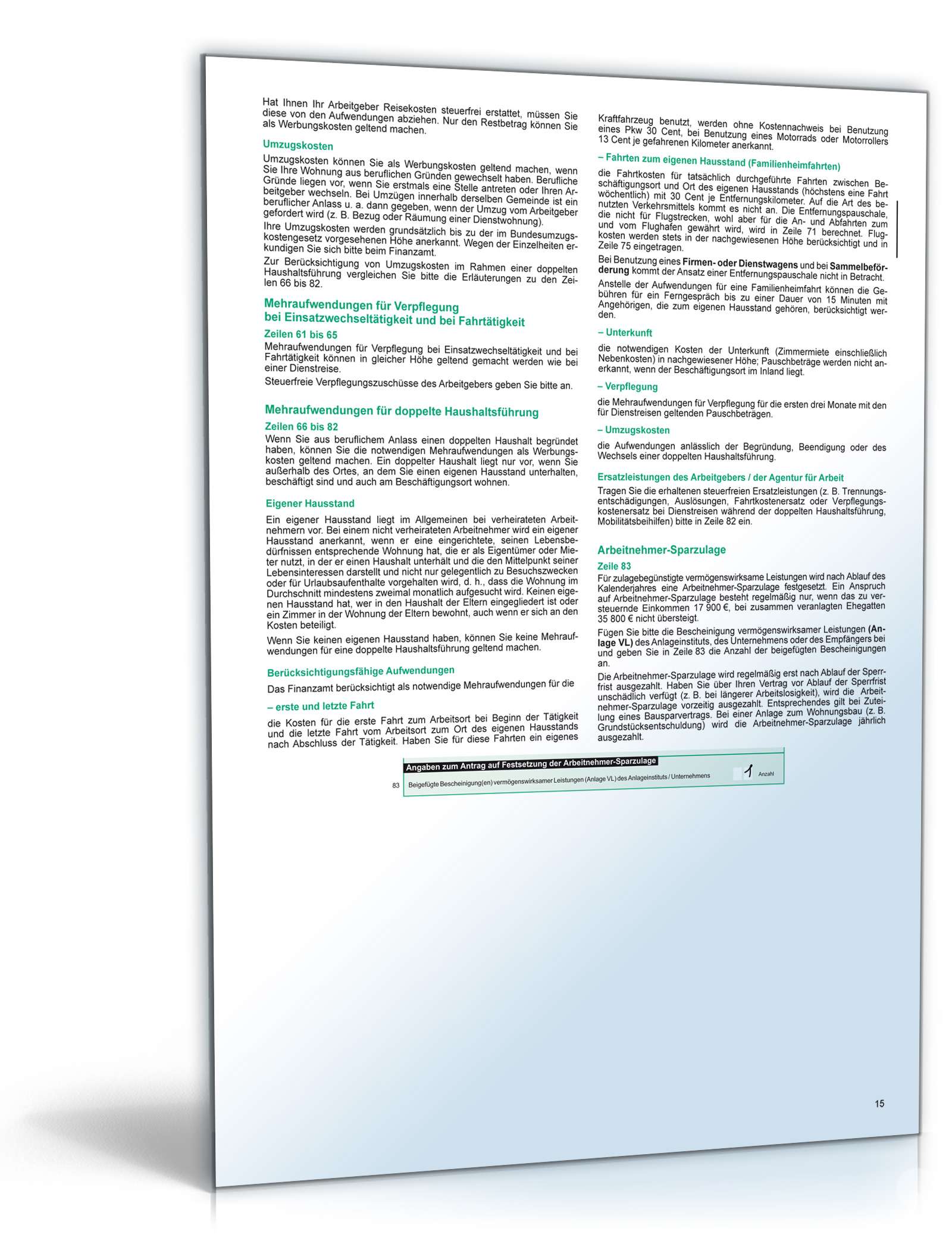 Anleitung zur Einkommensteuererklärung 2007 PDF. Seite: 15